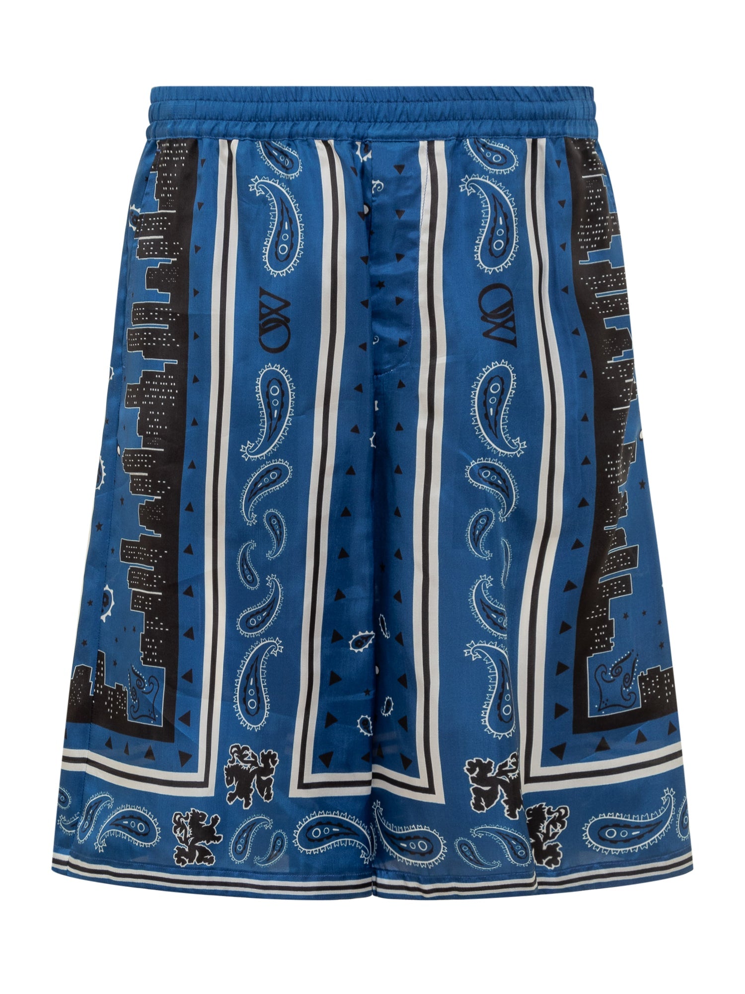 Shorts With Bandana Motif. Off-white – Гарантія оригінальності – боковий вид