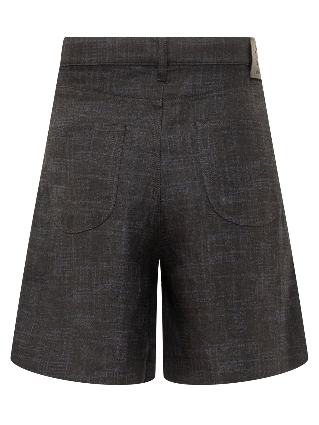 Linen Shorts With Logo Off-white оригінал – Купити в Україні – вид ззаду
