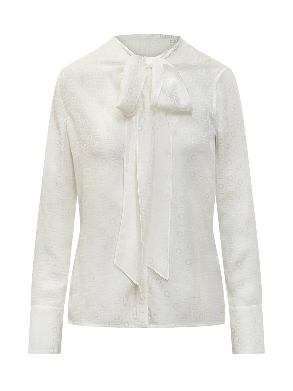 Оригінальна Silk Shirt With Logo Salvatore ferragamo – боковий вид