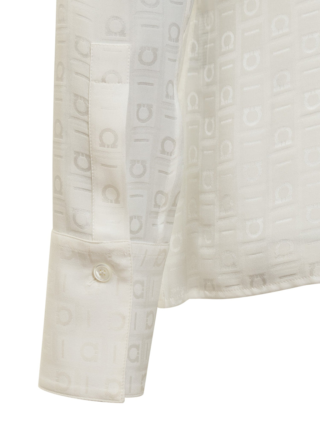 Оригінальна Silk Shirt With Logo Salvatore ferragamo – детальний вид