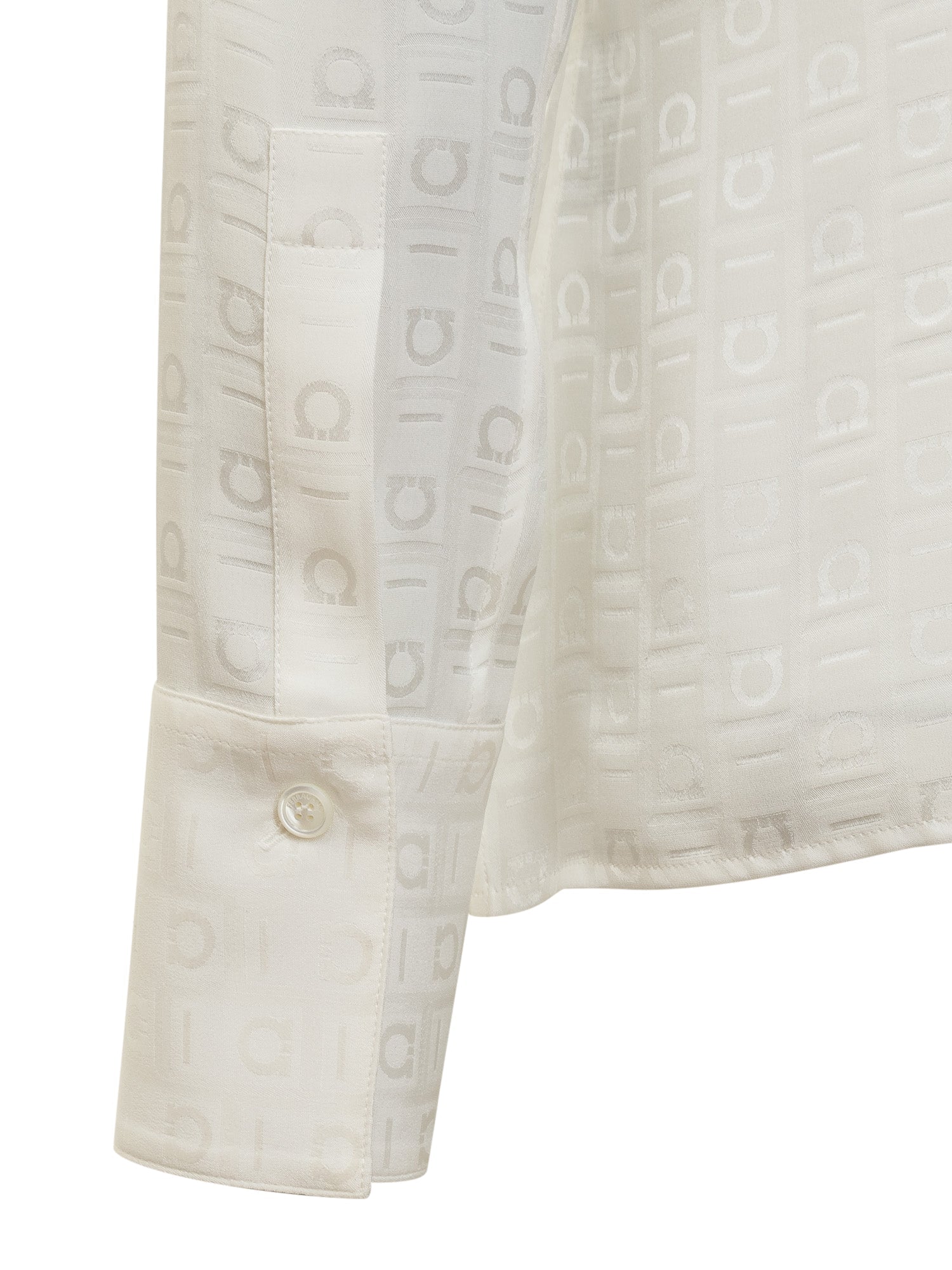 Оригінальна Silk Shirt With Logo Salvatore ferragamo – детальний вид