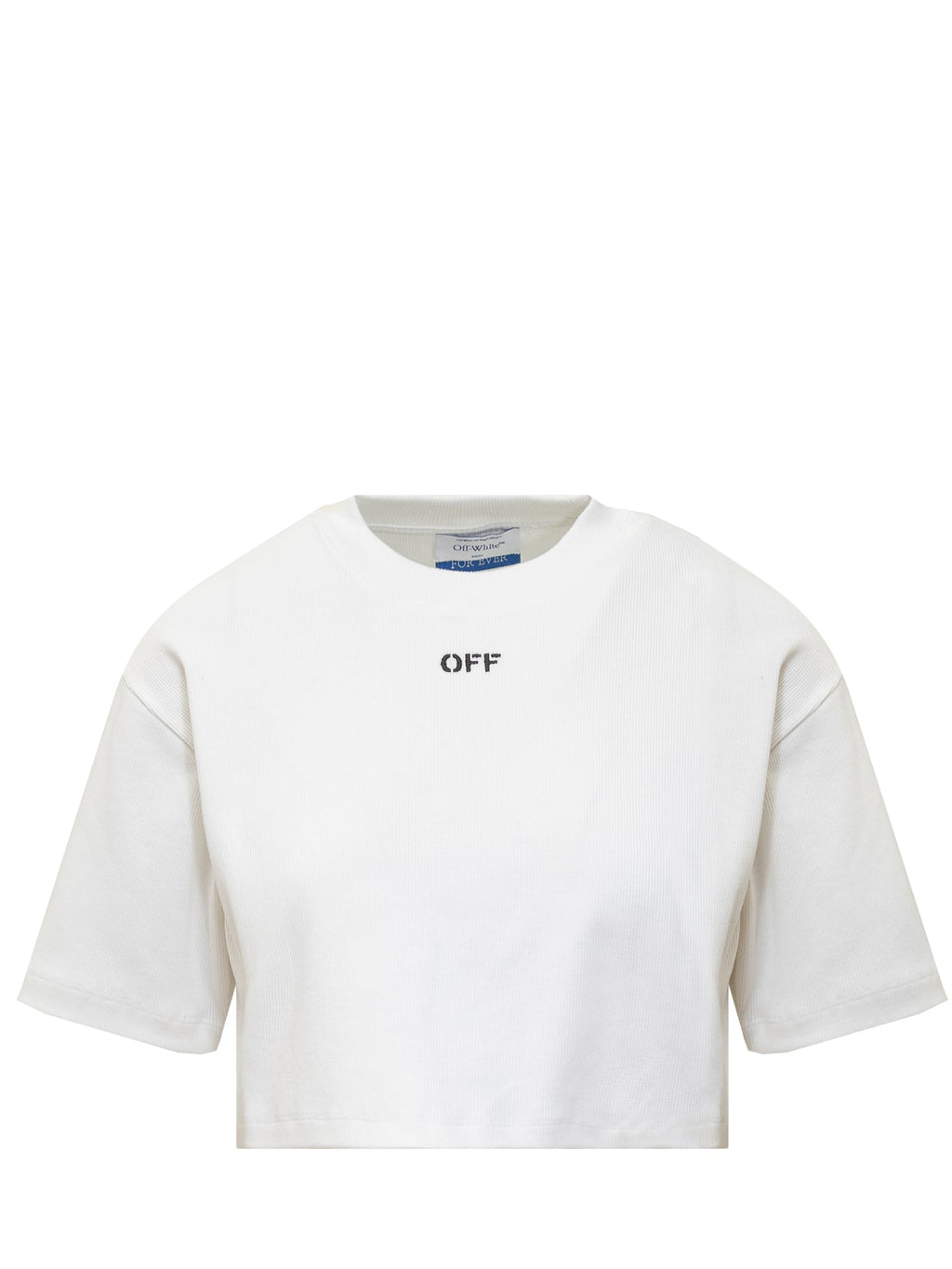 Off Cropped T-Shirt Off-white – Гарантія оригінальності – боковий вид