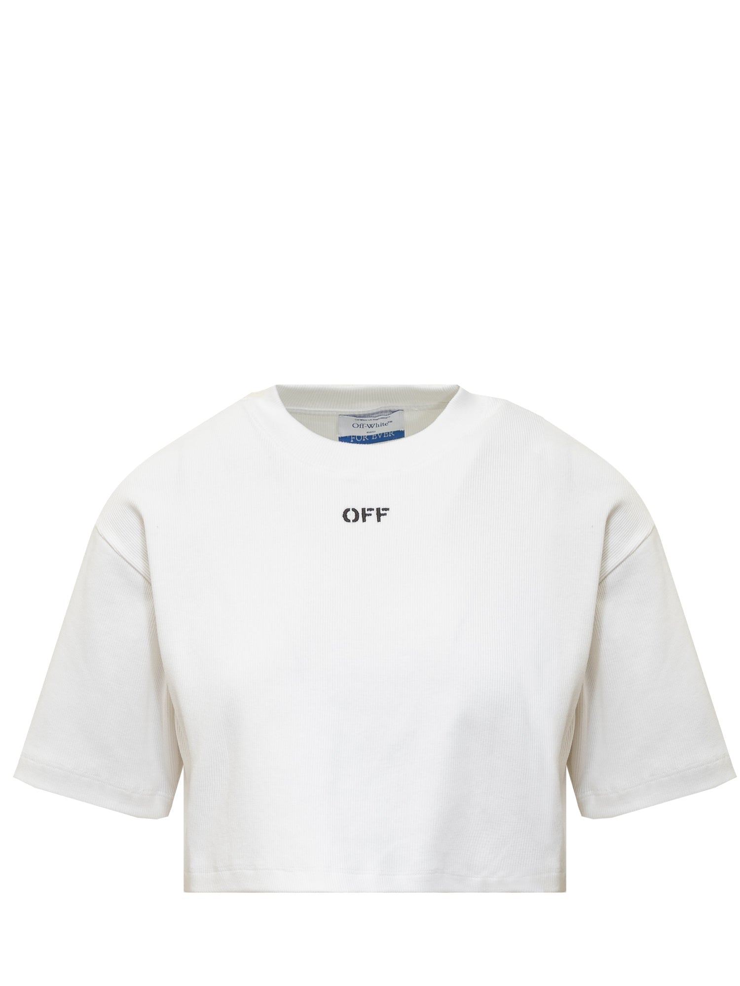 Off Cropped T-Shirt Off-white – Гарантія оригінальності – боковий вид