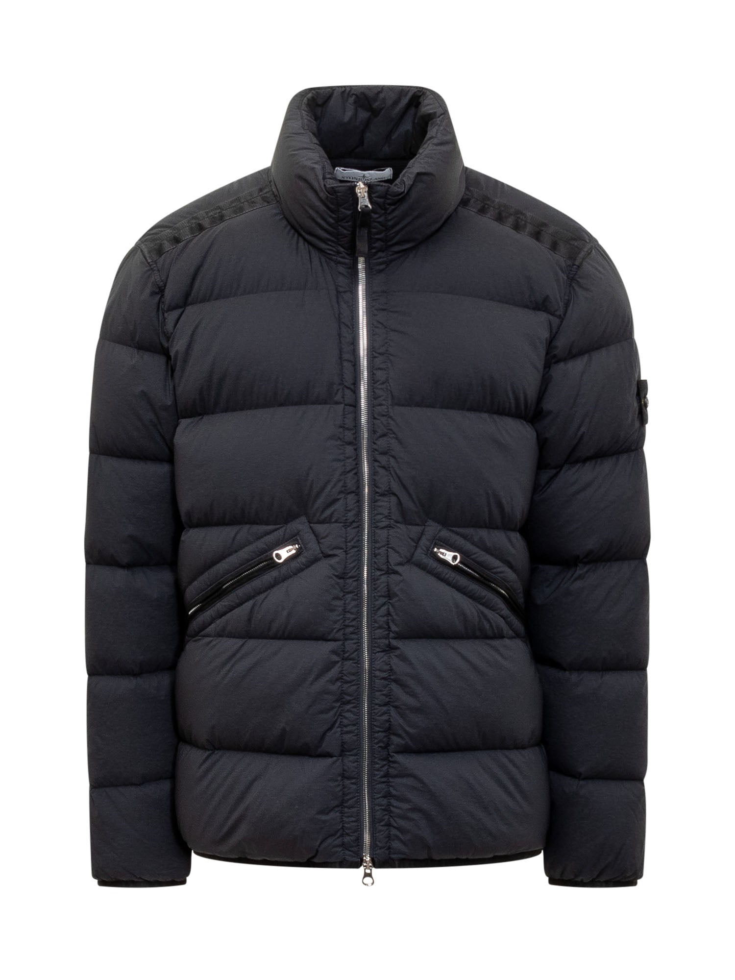 Оригінальна Down Jacket With Logo Stone island – боковий вид