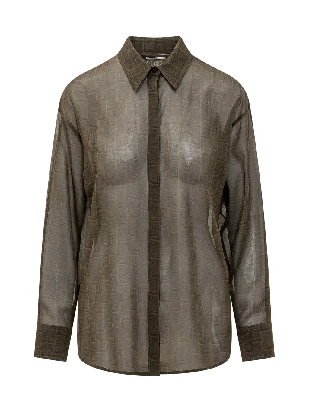 Shirt With Monogram Print Salvatore ferragamo – Гарантія оригінальності – боковий вид