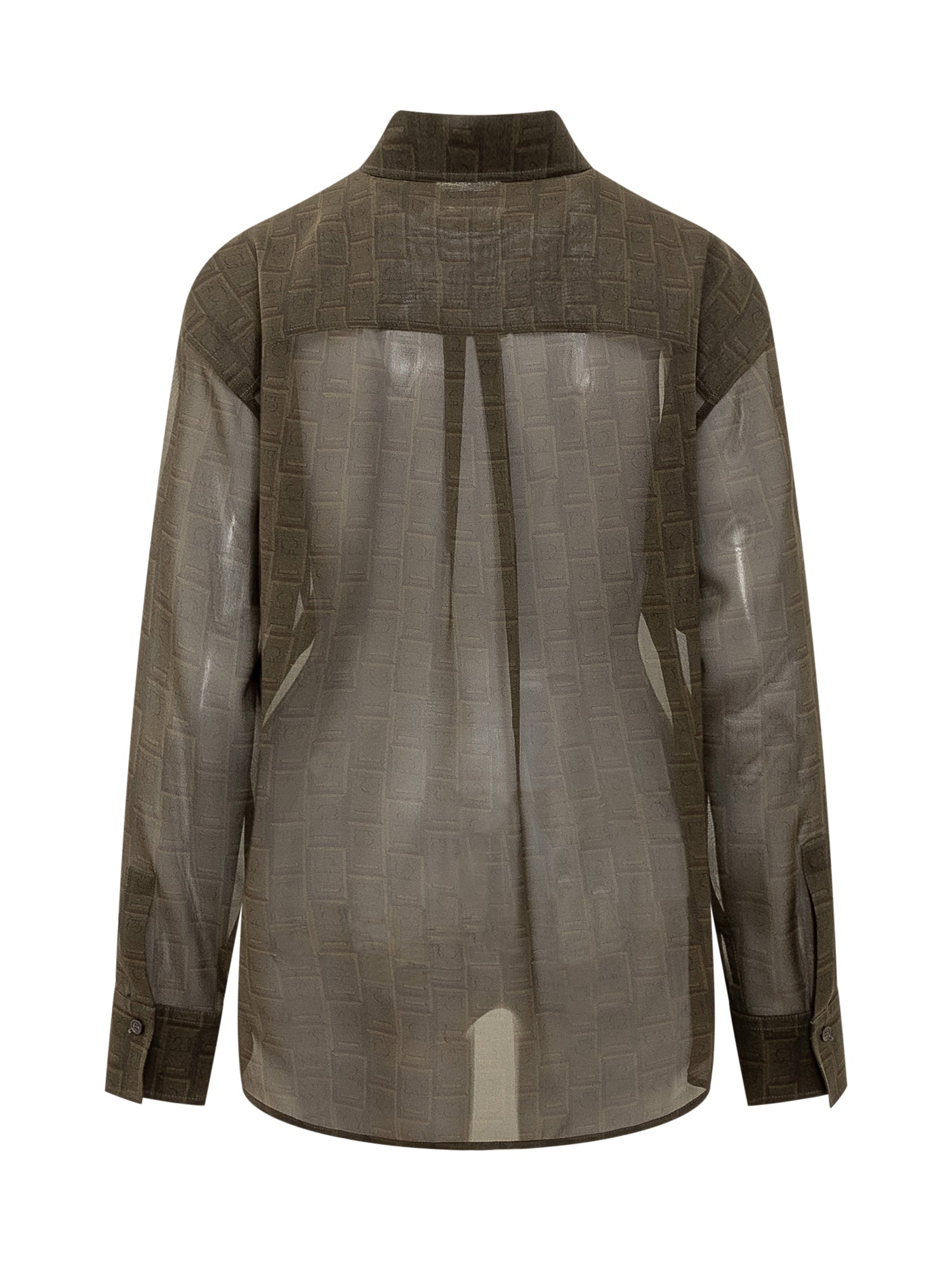 Shirt With Monogram Print Salvatore ferragamo – Гарантія оригінальності – вид ззаду