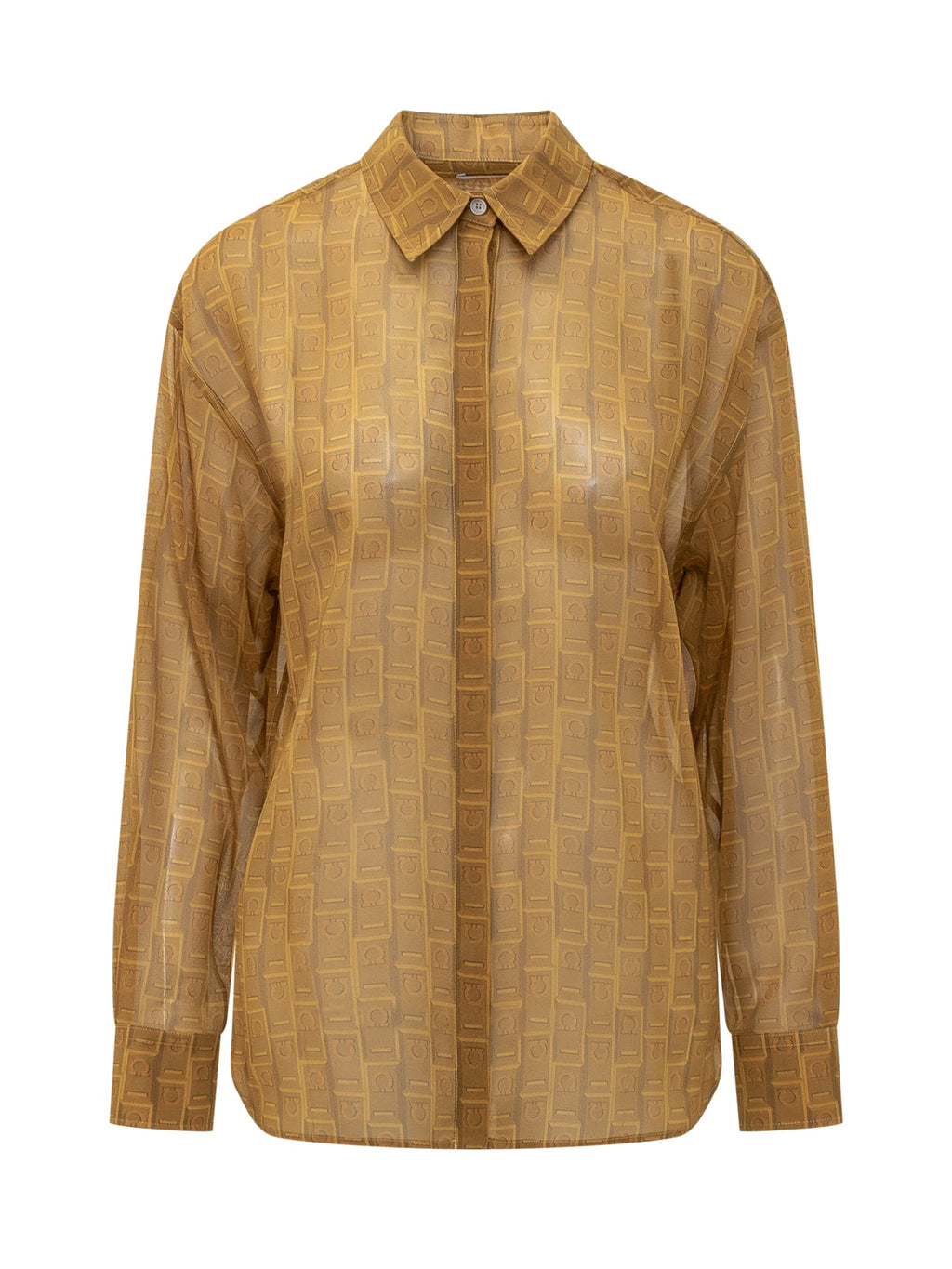 Shirt With Monogram Print Salvatore ferragamo – Гарантія оригінальності – боковий вид