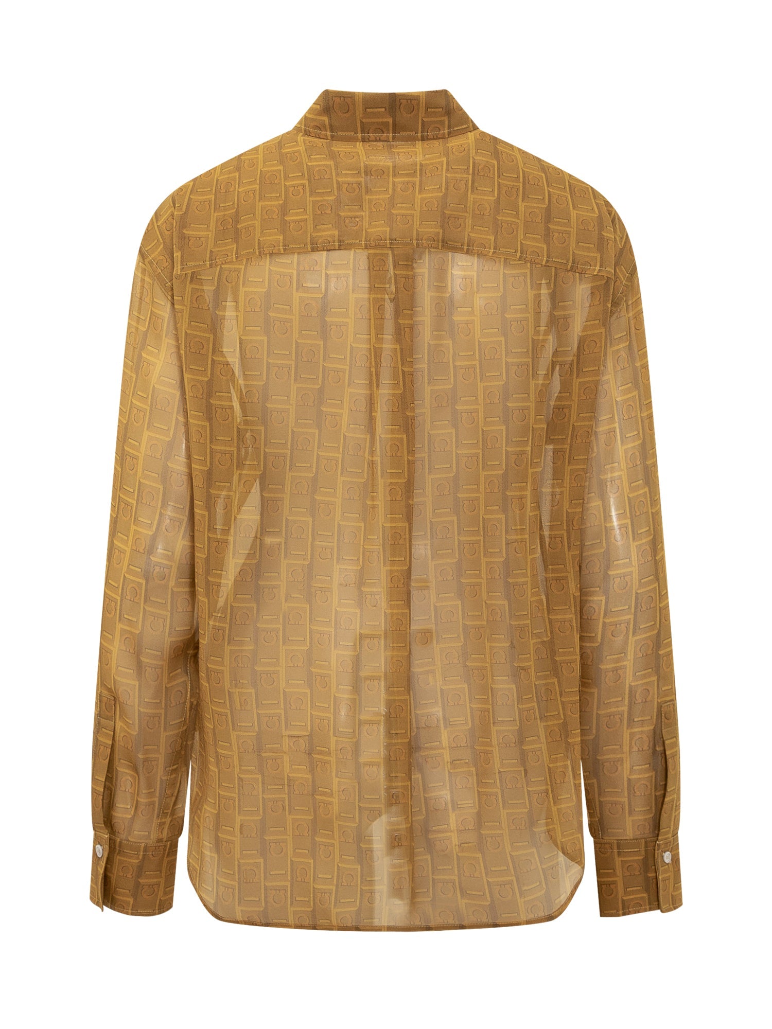Shirt With Monogram Print Salvatore ferragamo – Гарантія оригінальності – вид ззаду