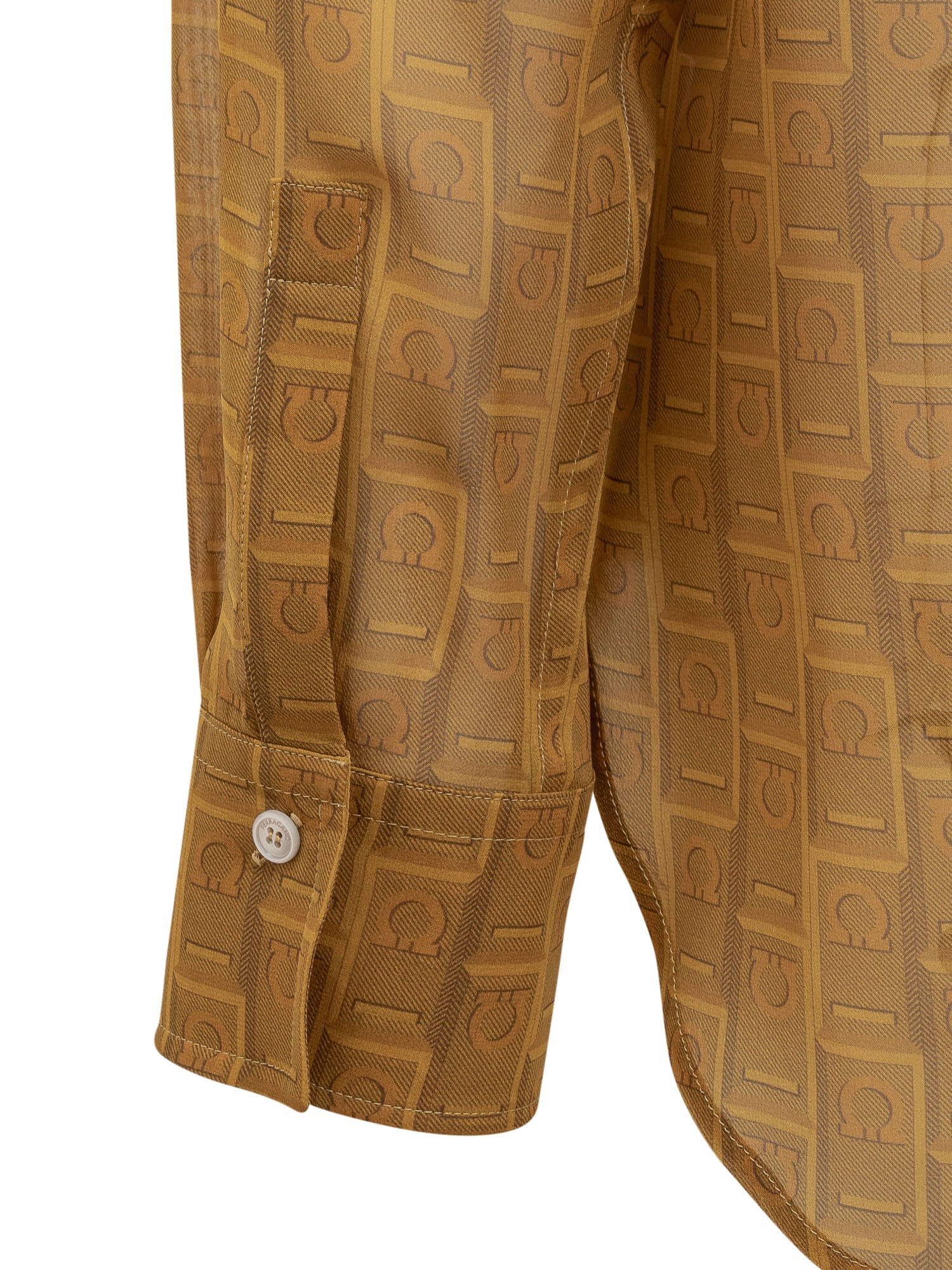 Shirt With Monogram Print Salvatore ferragamo – Гарантія оригінальності – детальний вид