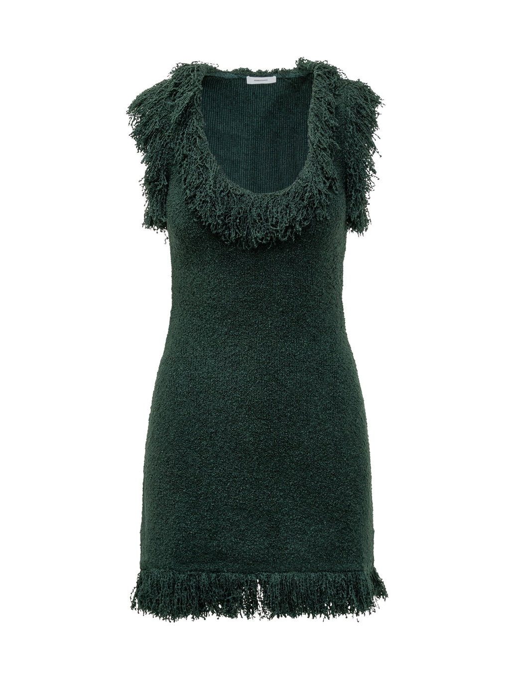 Оригінальна Green Fringe Knit Dress Ferragamo Salvatore ferragamo – боковий вид