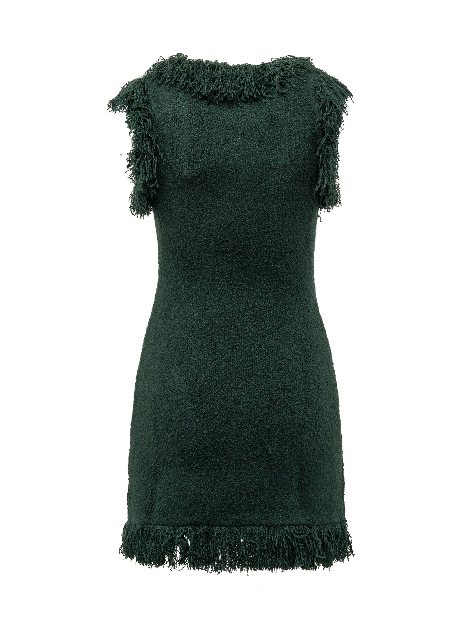 Оригінальна Green Fringe Knit Dress Ferragamo Salvatore ferragamo – вид ззаду