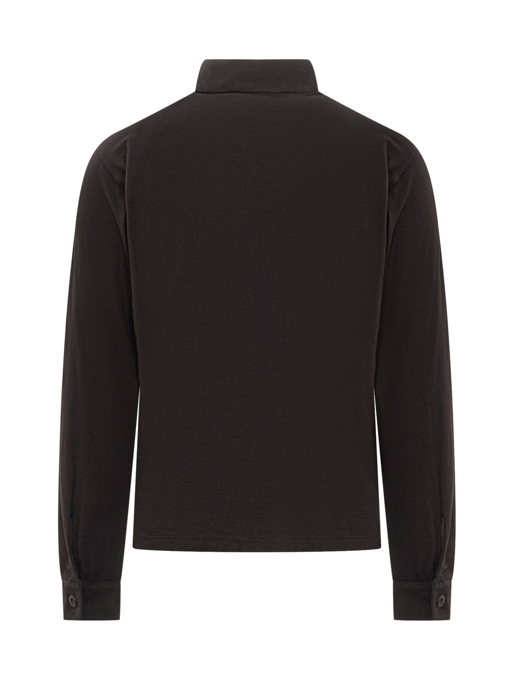 Оригінальна Black Long Sleeve Polo With Logo For Men Stone island – вид ззаду