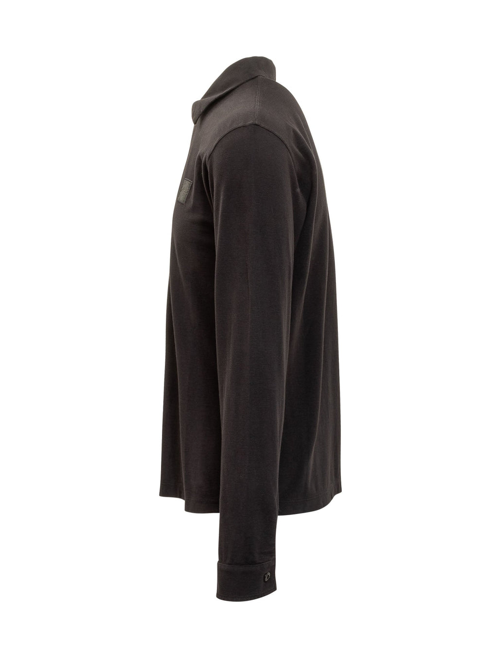 Оригінальна Black Long Sleeve Polo With Logo For Men Stone island – детальний вид