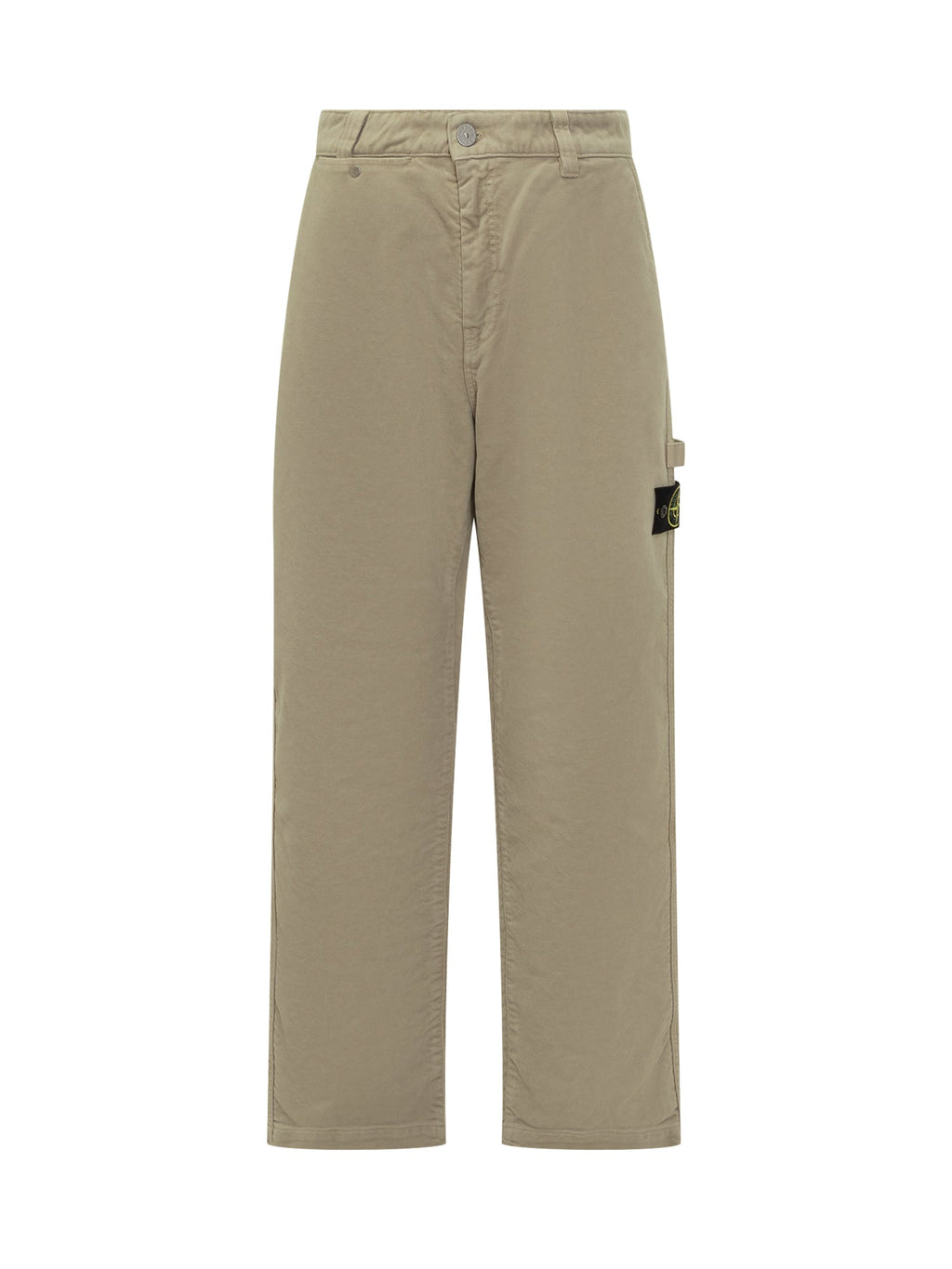 Beige Cotton Pants Stone island оригінал – Купити в Україні – боковий вид