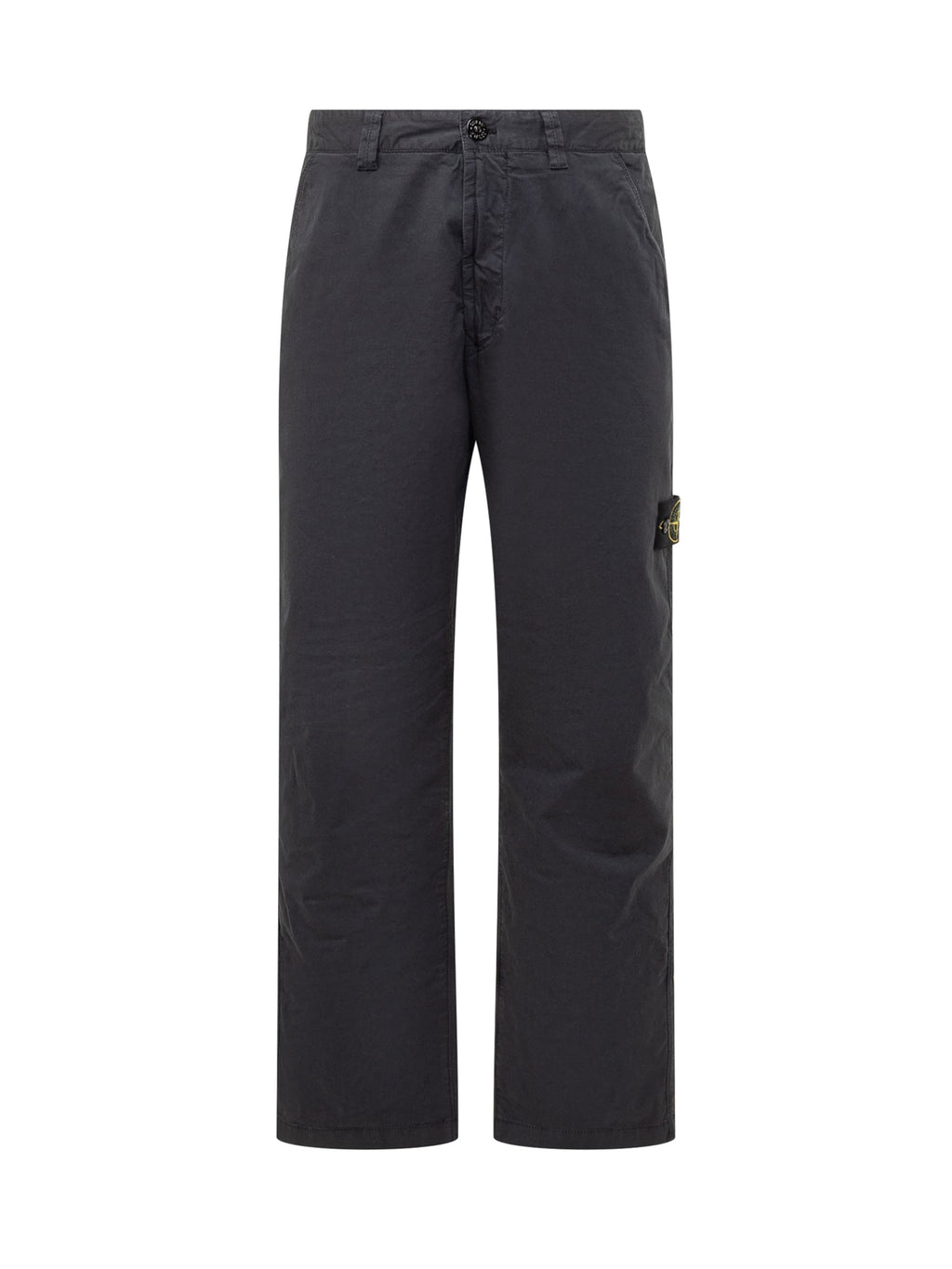 Black Cotton Trousers With Logo Stone island оригінал – Купити в Україні – боковий вид