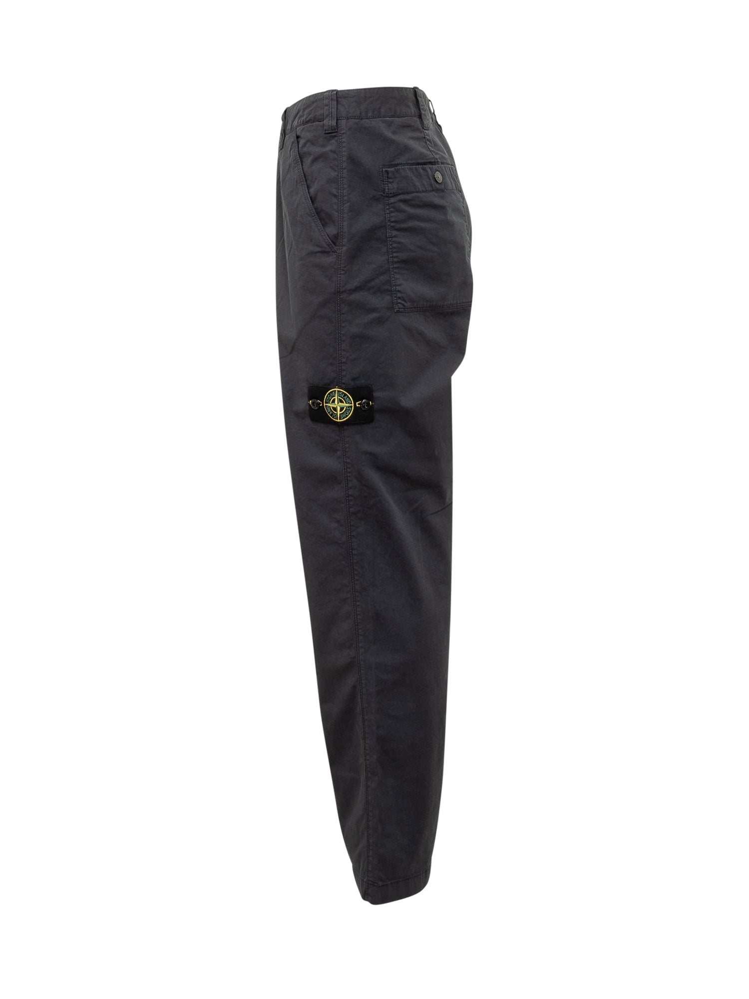 Black Cotton Trousers With Logo Stone island оригінал – Купити в Україні – детальний вид