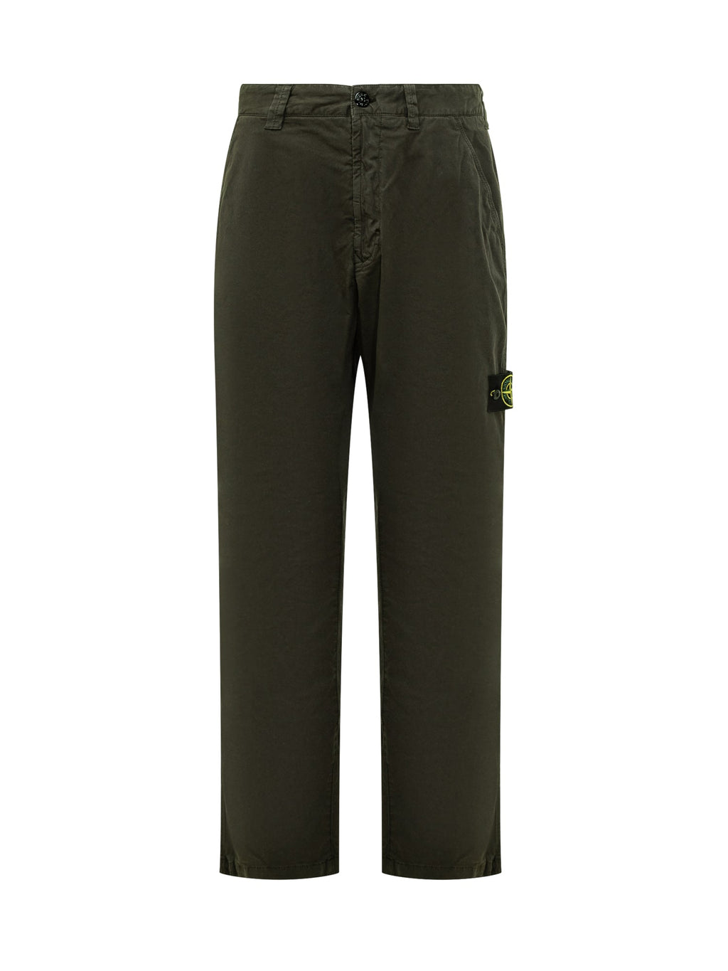 Green Cotton Pants Stone island оригінал – Купити в Україні – боковий вид