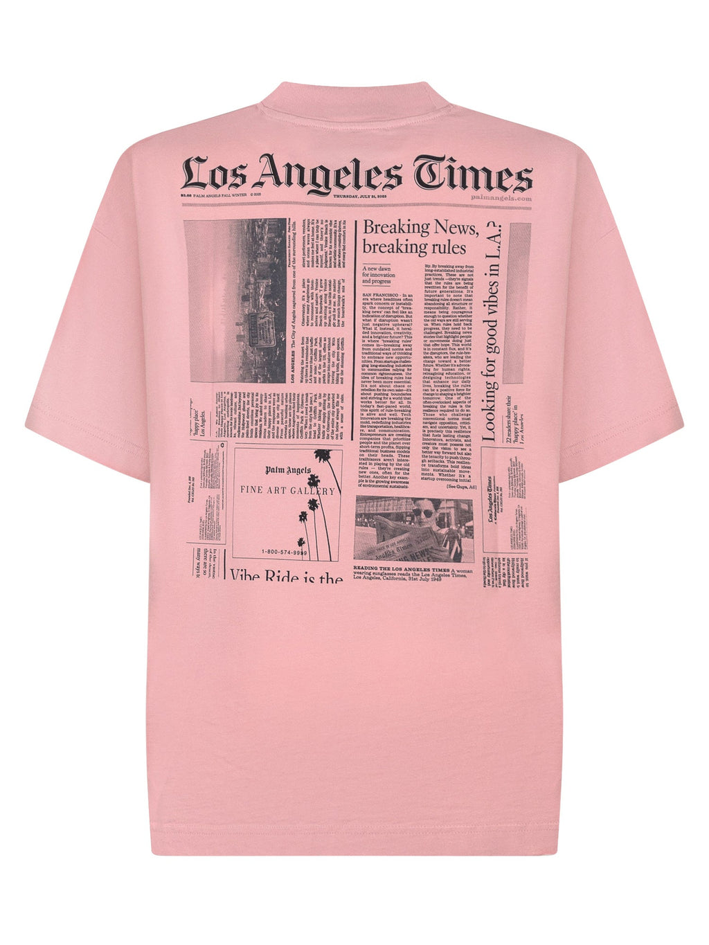 Pink Los Angeles Times T Shirt Palm angels оригінал – Купити в Україні – вид ззаду