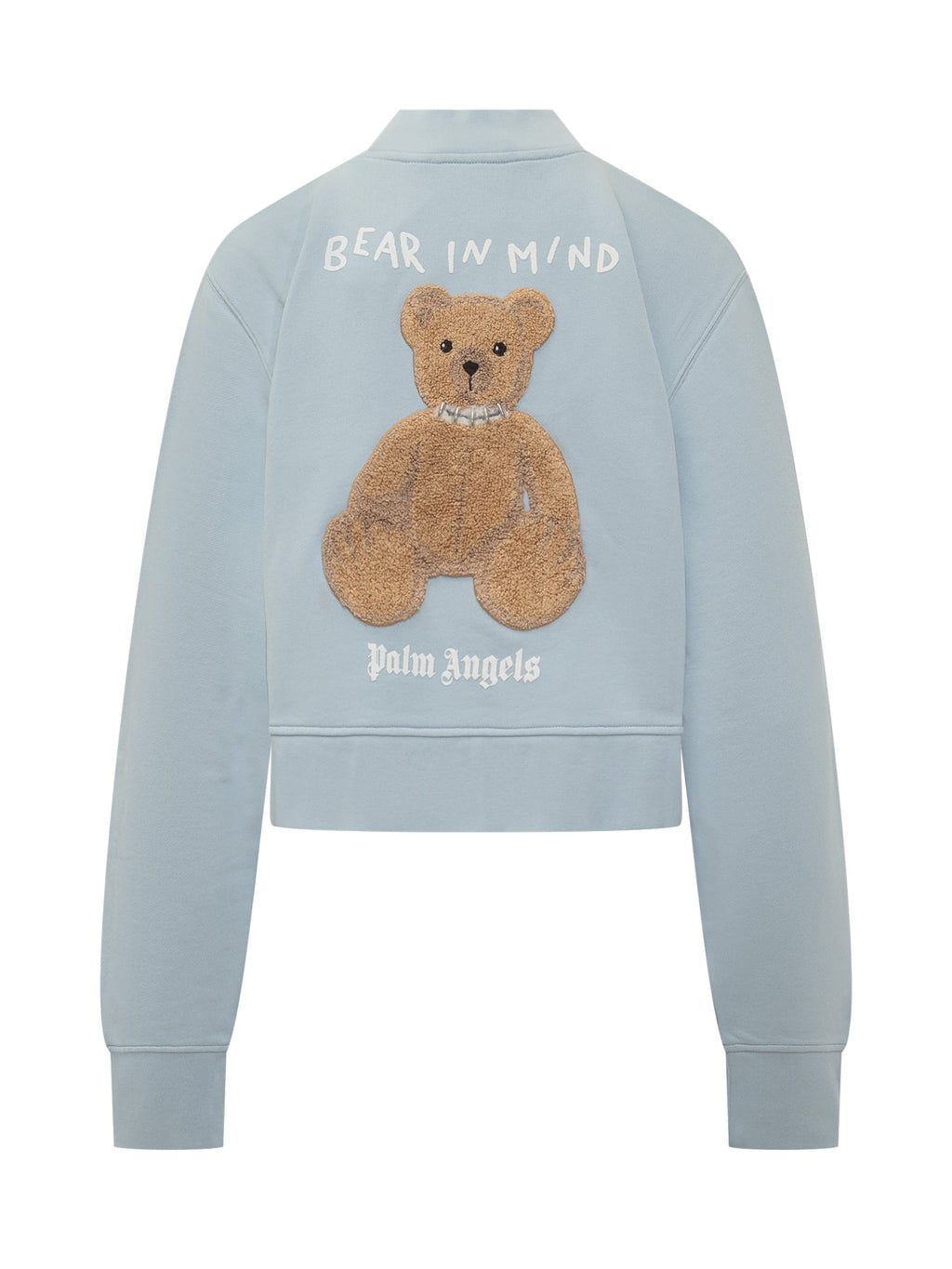 Оригінальна Light Blue Sweatshirt With Embroidered Teddy Palm angels – вид ззаду