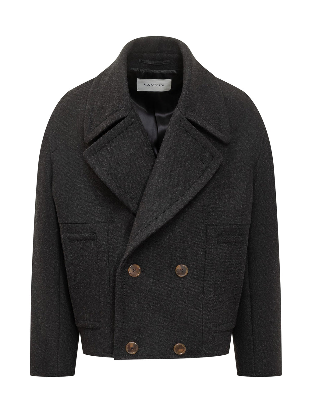 Short Wool Peacoat Lanvin – Гарантія оригінальності – боковий вид