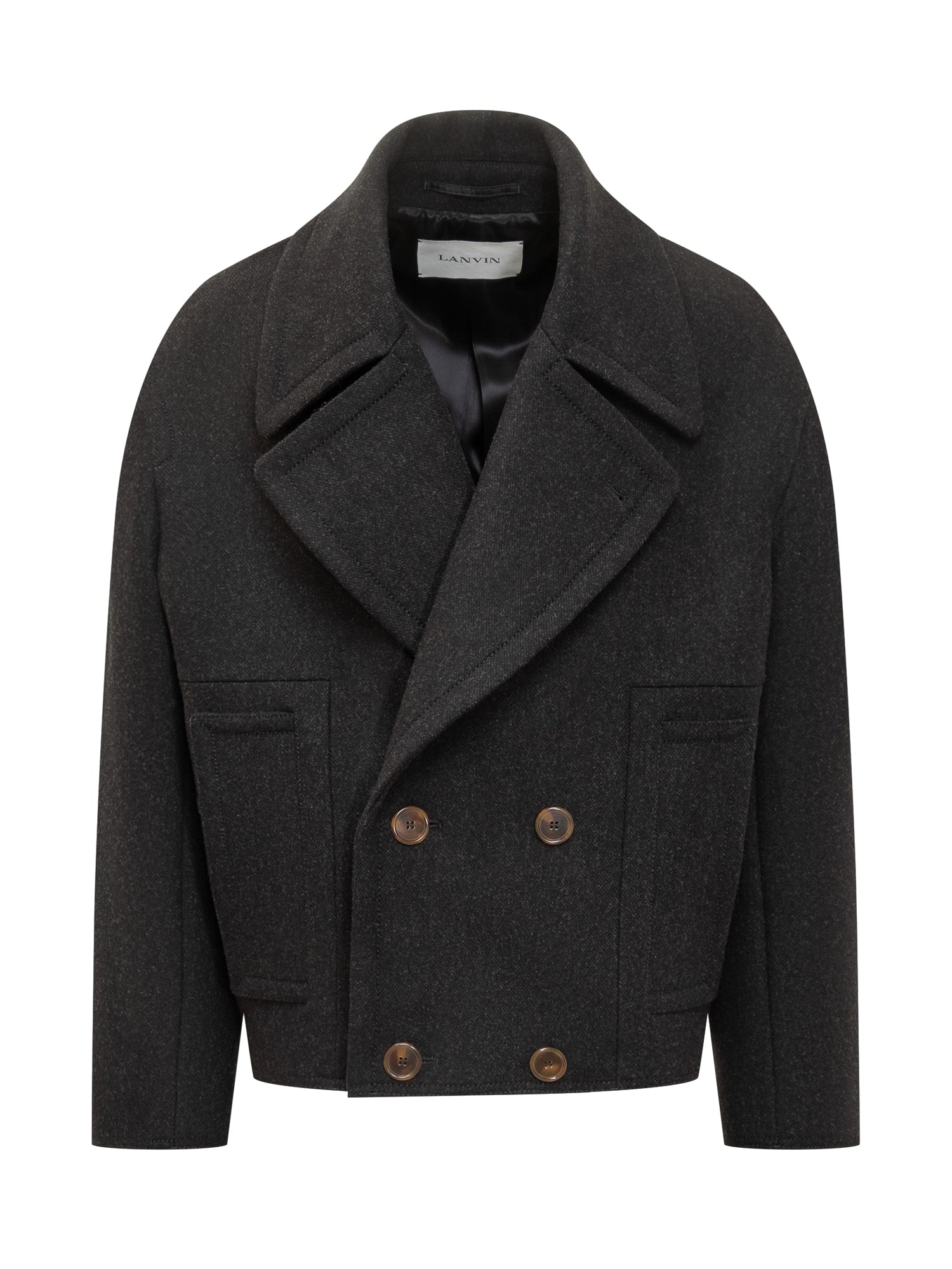 Short Wool Peacoat Lanvin – Гарантія оригінальності – боковий вид