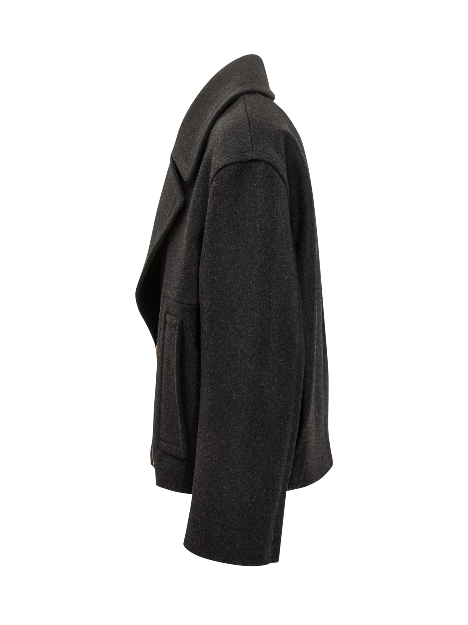 Short Wool Peacoat Lanvin – Гарантія оригінальності – детальний вид