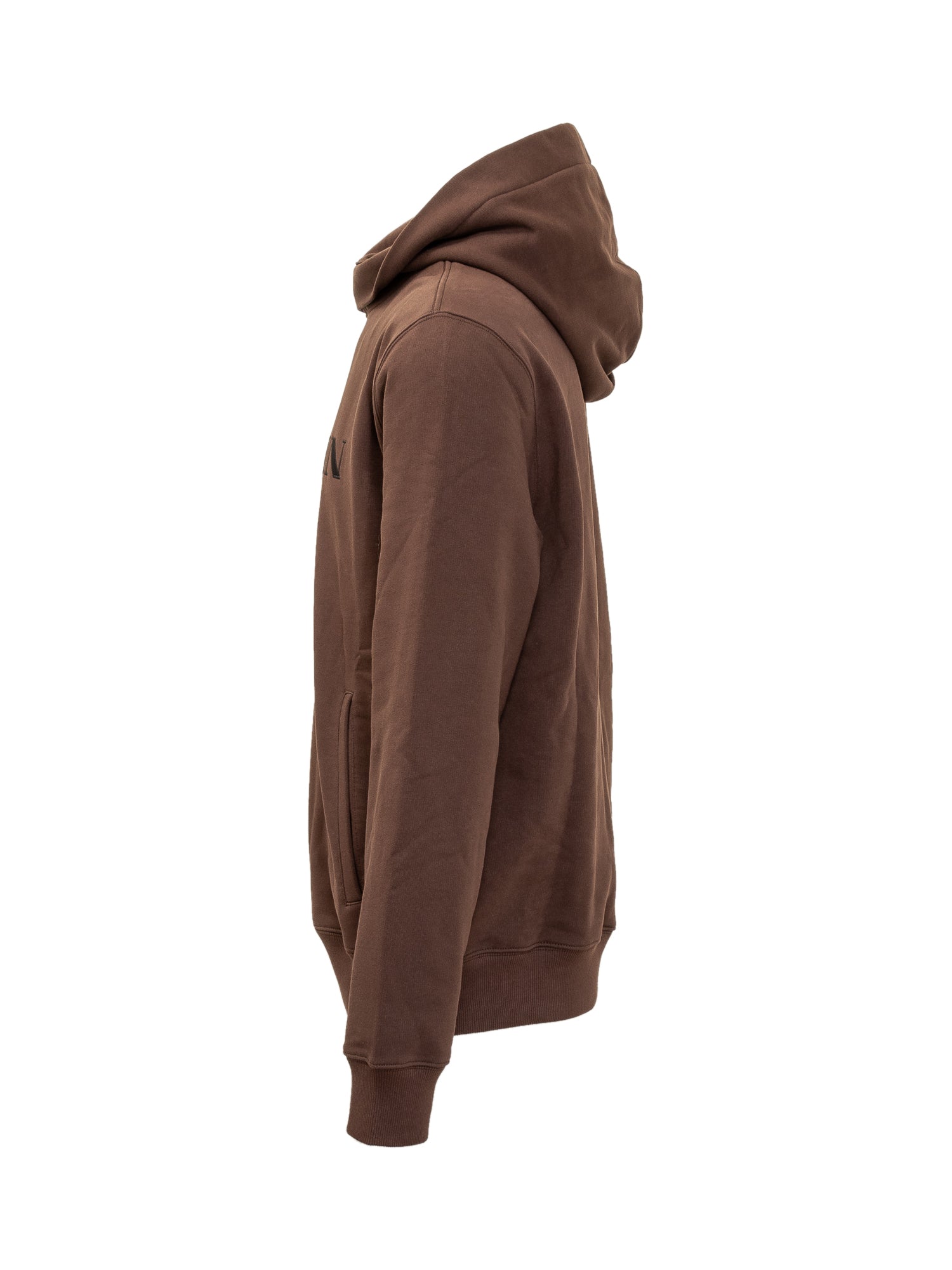 Brown Hoodie With Embroidered Logo Lanvin – Гарантія оригінальності – детальний вид