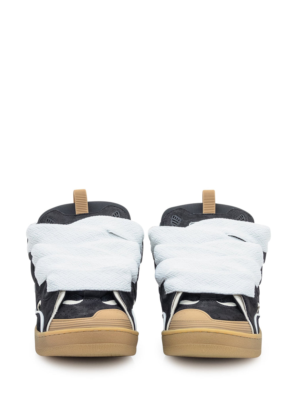 Curb Sneakers In Black Leather And Mesh Lanvin – Гарантія оригінальності – вид ззаду