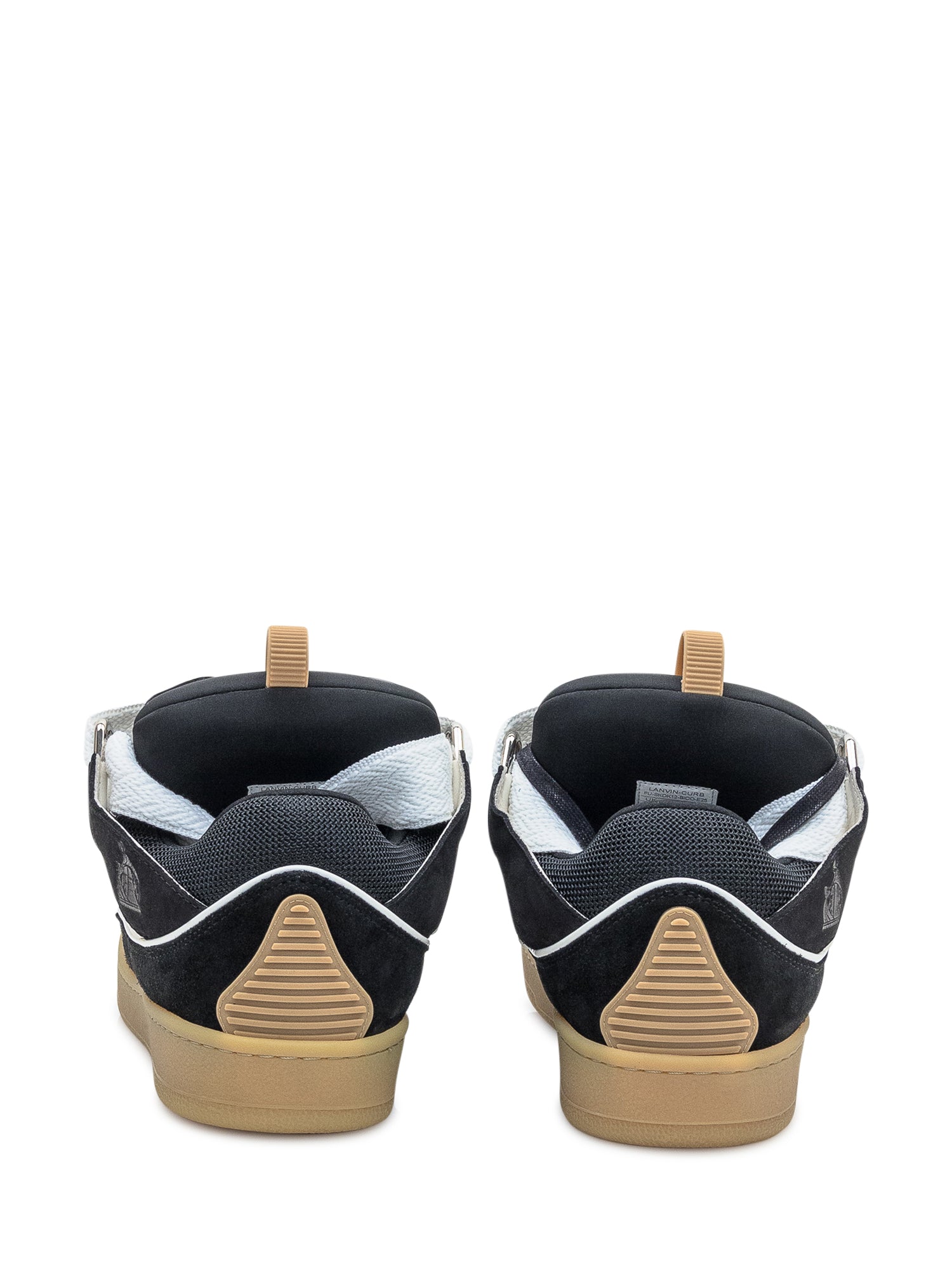 Curb Sneakers In Black Leather And Mesh Lanvin – Гарантія оригінальності – детальний вид