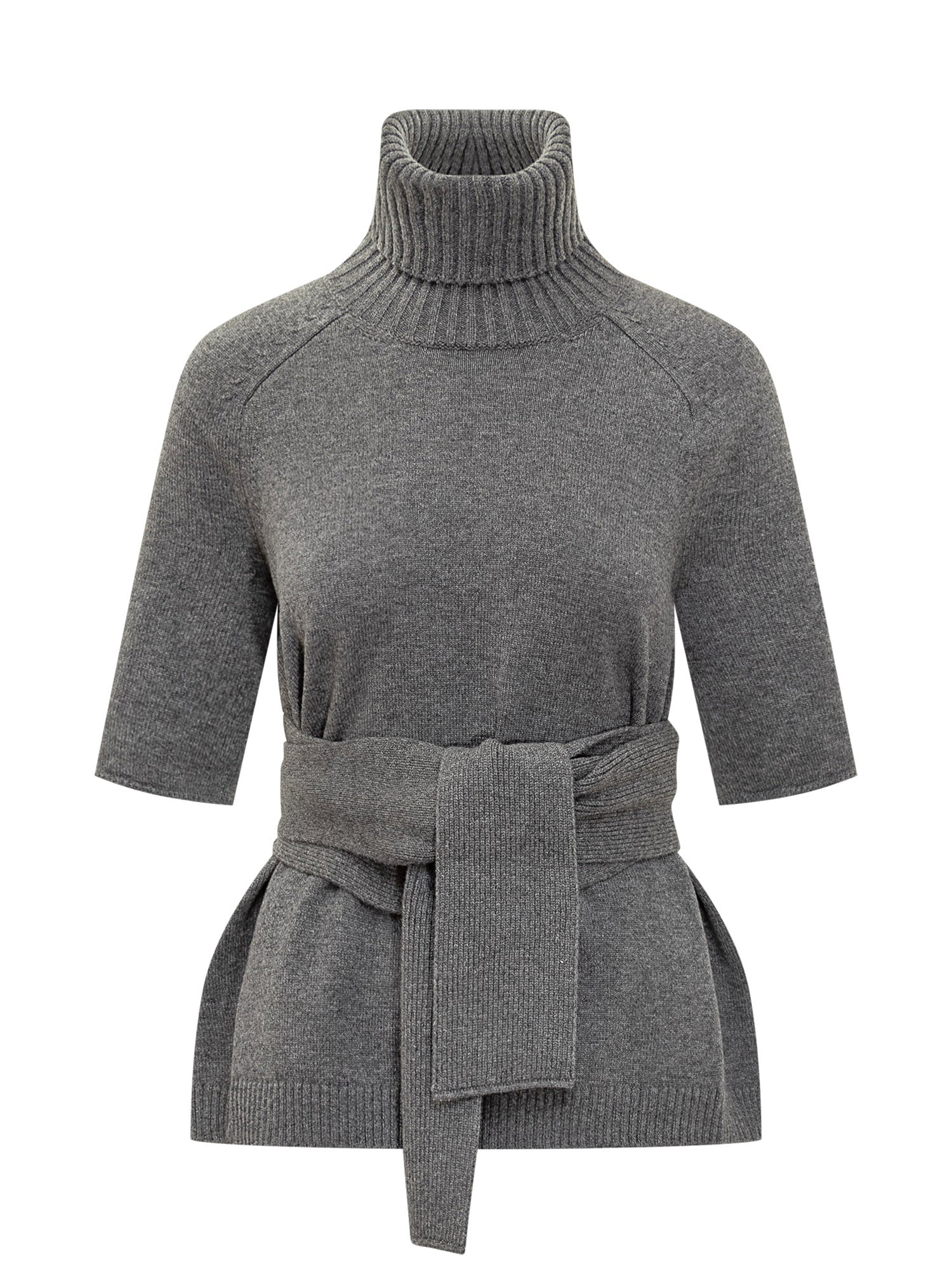 Оригінальна Short-Sleeve Grey Sweater With Belt By Lanvin Lanvin – боковий вид