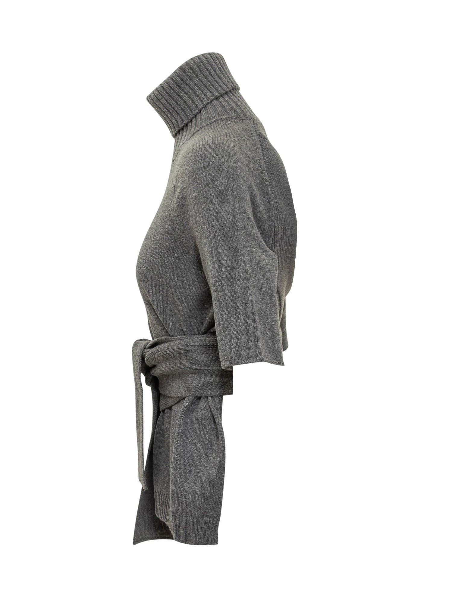 Оригінальна Short-Sleeve Grey Sweater With Belt By Lanvin Lanvin – детальний вид