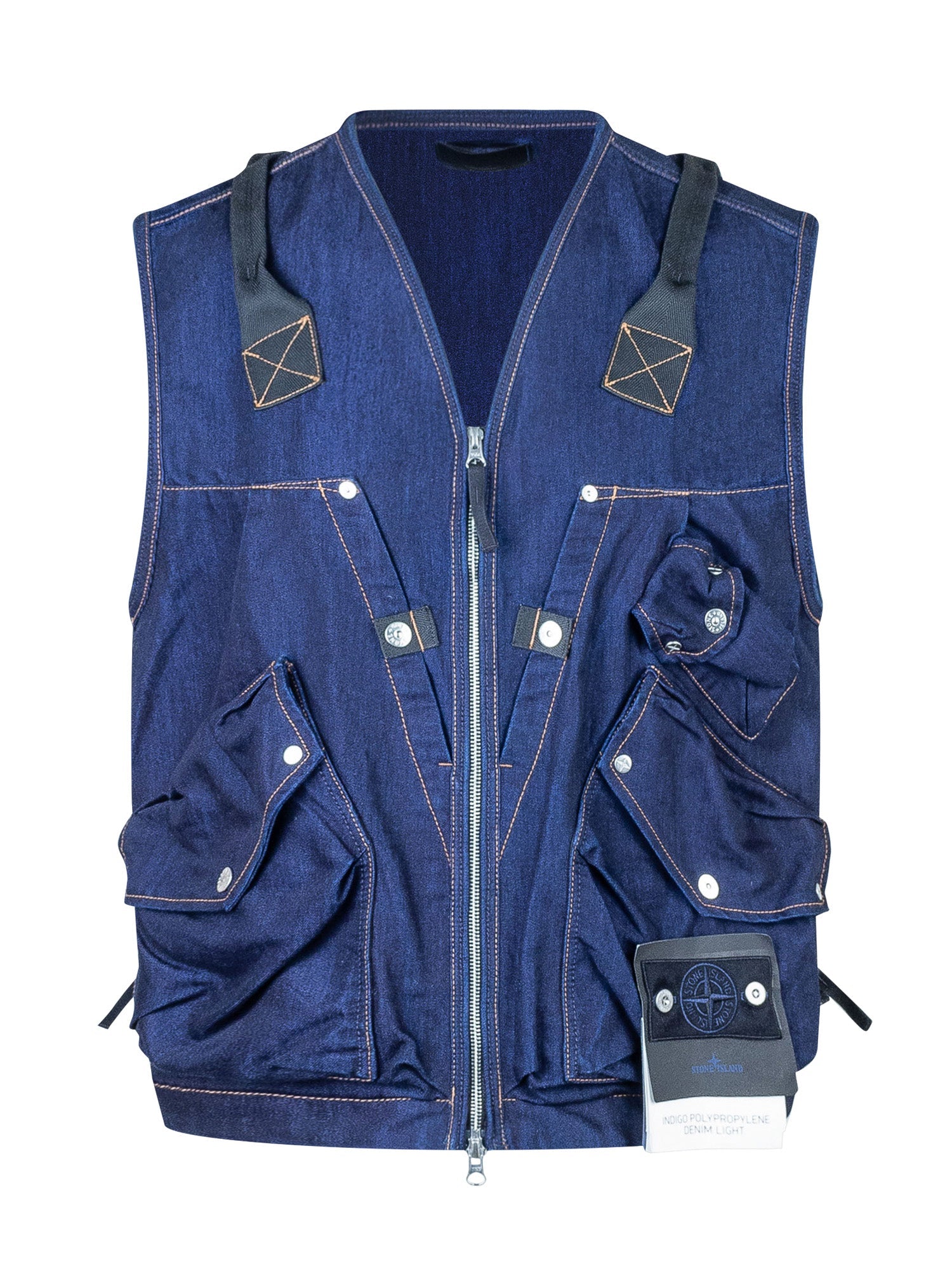 Blue Denim Vest Stone island – Гарантія оригінальності – боковий вид