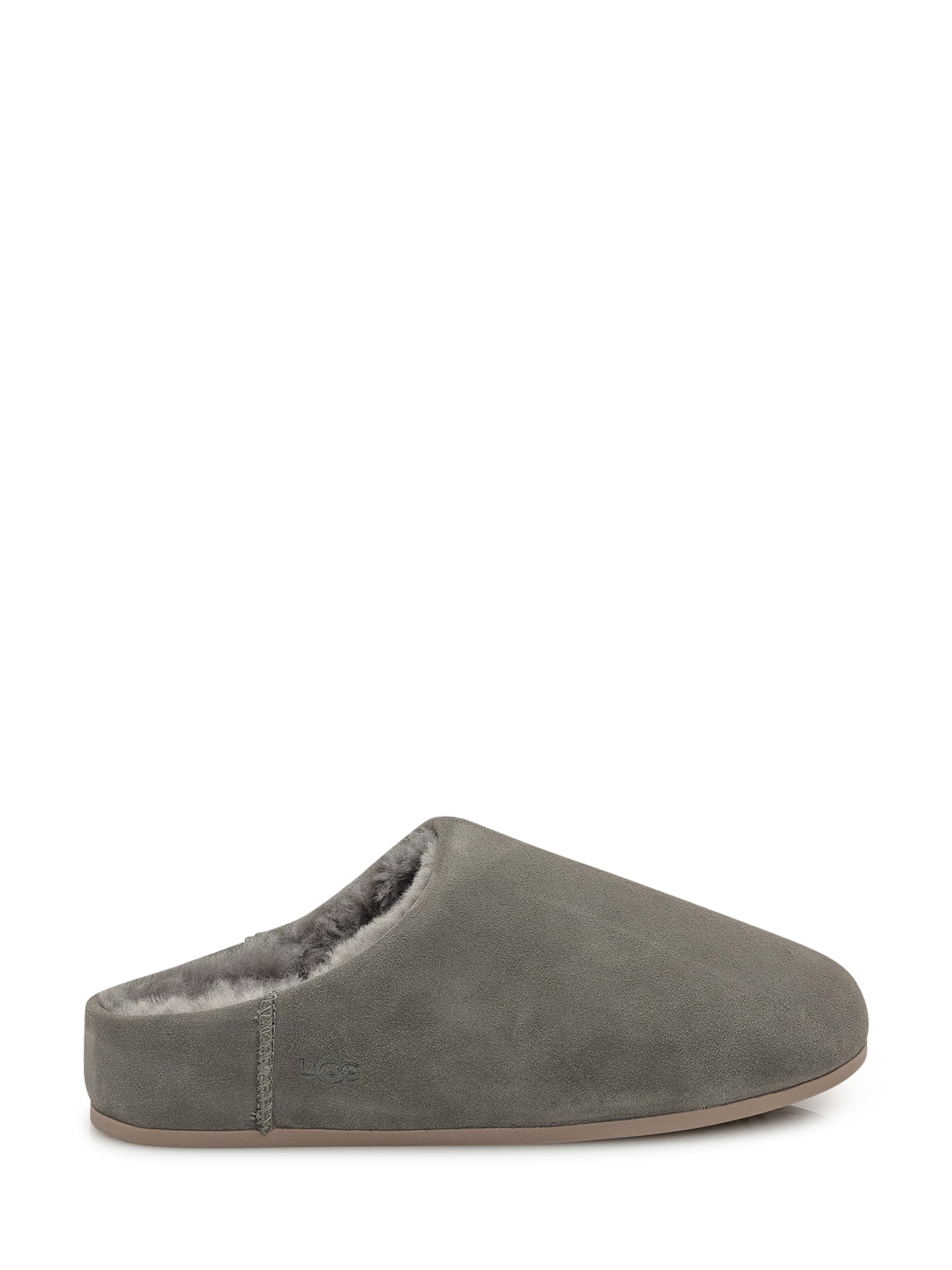Grey Suede Slippers With Shearling Lining Ugg оригінал – Купити в Україні – боковий вид