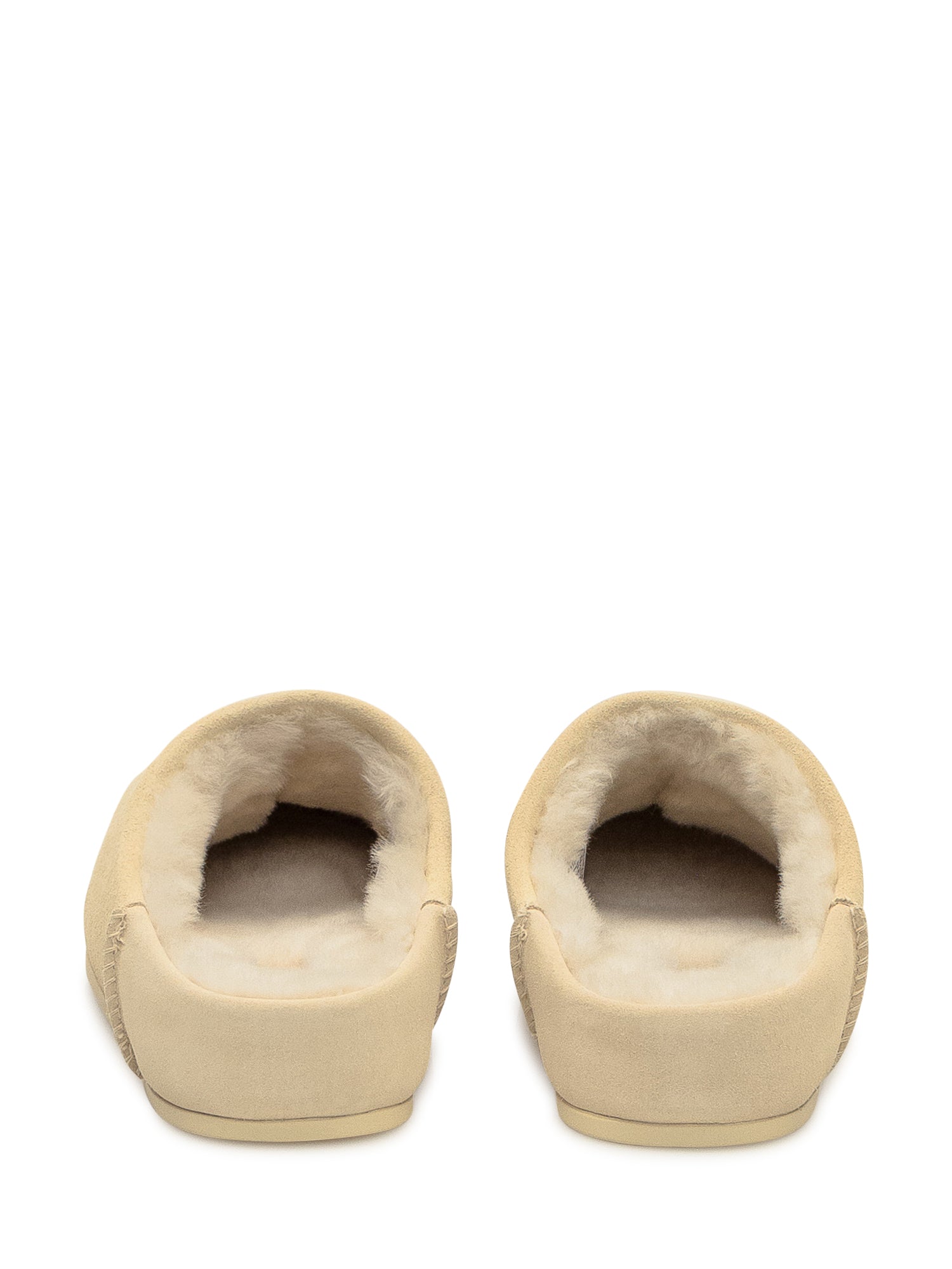 Beige Suede Slippers With Shearling Lining Ugg оригінал – Купити в Україні – вид ззаду