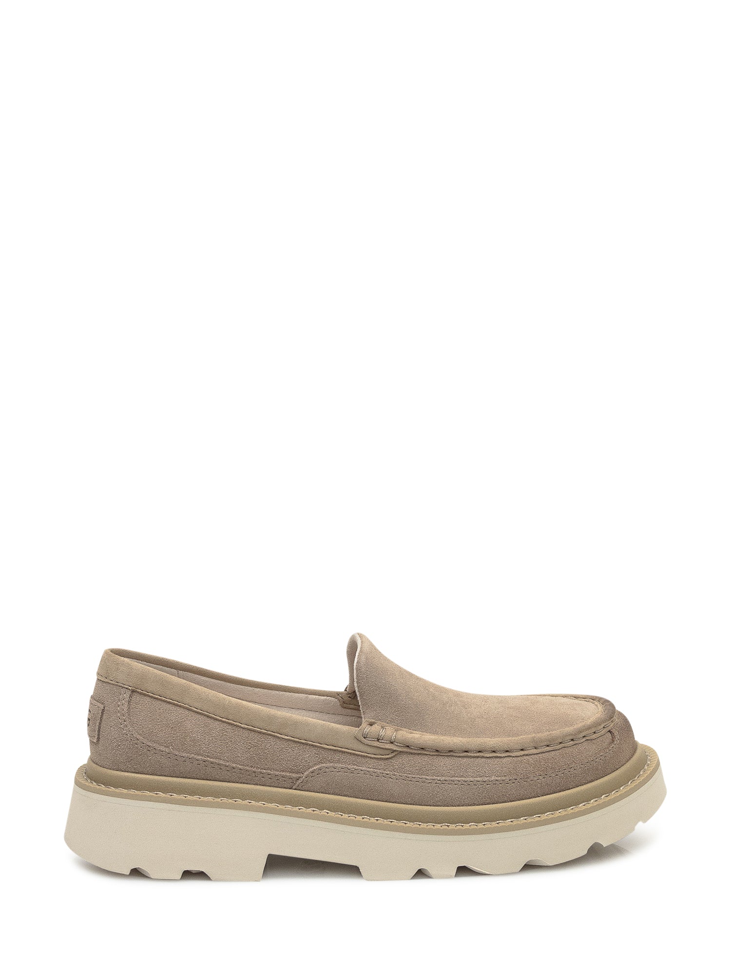 Beige Suede Chunky Loafers Ugg – Гарантія оригінальності – боковий вид