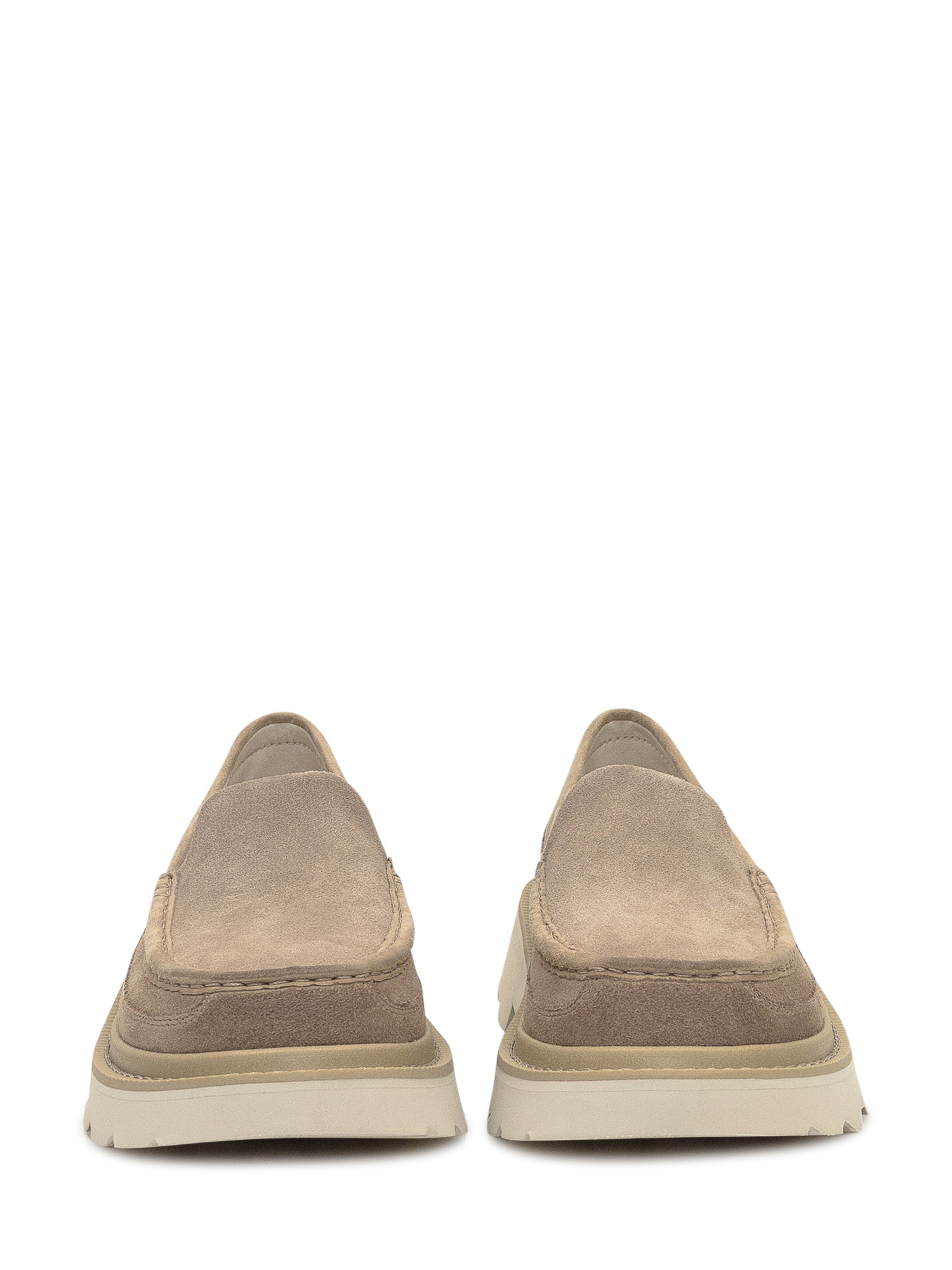 Beige Suede Chunky Loafers Ugg – Гарантія оригінальності – вид ззаду
