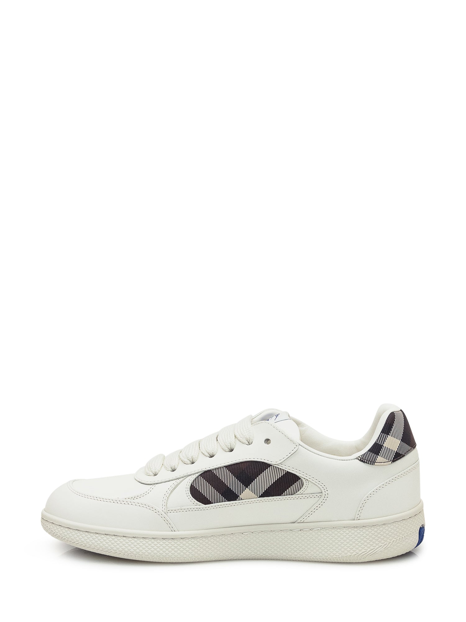 Low Top Leather Sneakers With Check Detail Burberry оригінал – Купити в Україні – збільшений вид