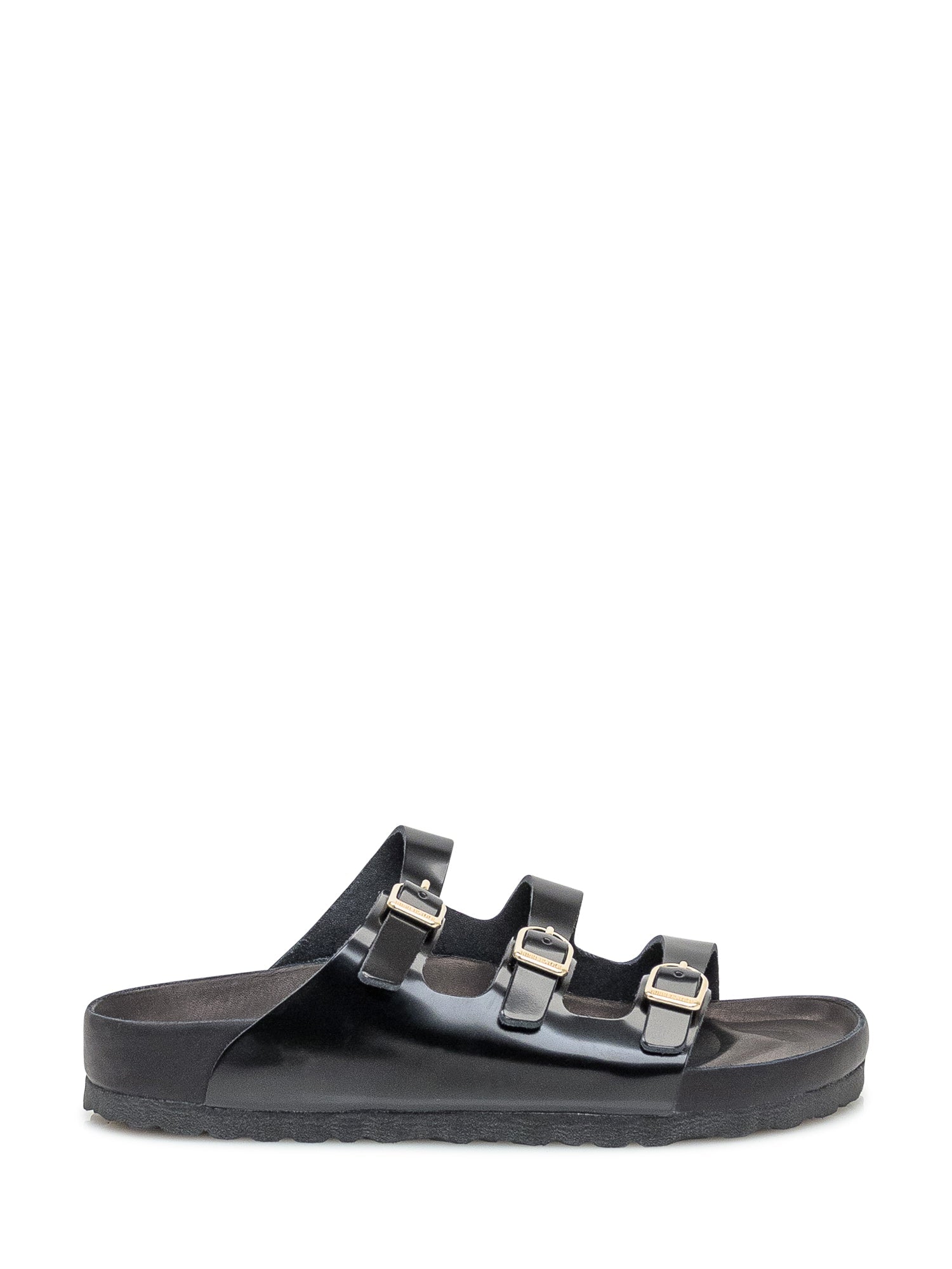 Arizona Black Patent Sandal With Three Straps Birkenstock – Гарантія оригінальності – боковий вид - BIRKENSTOCK