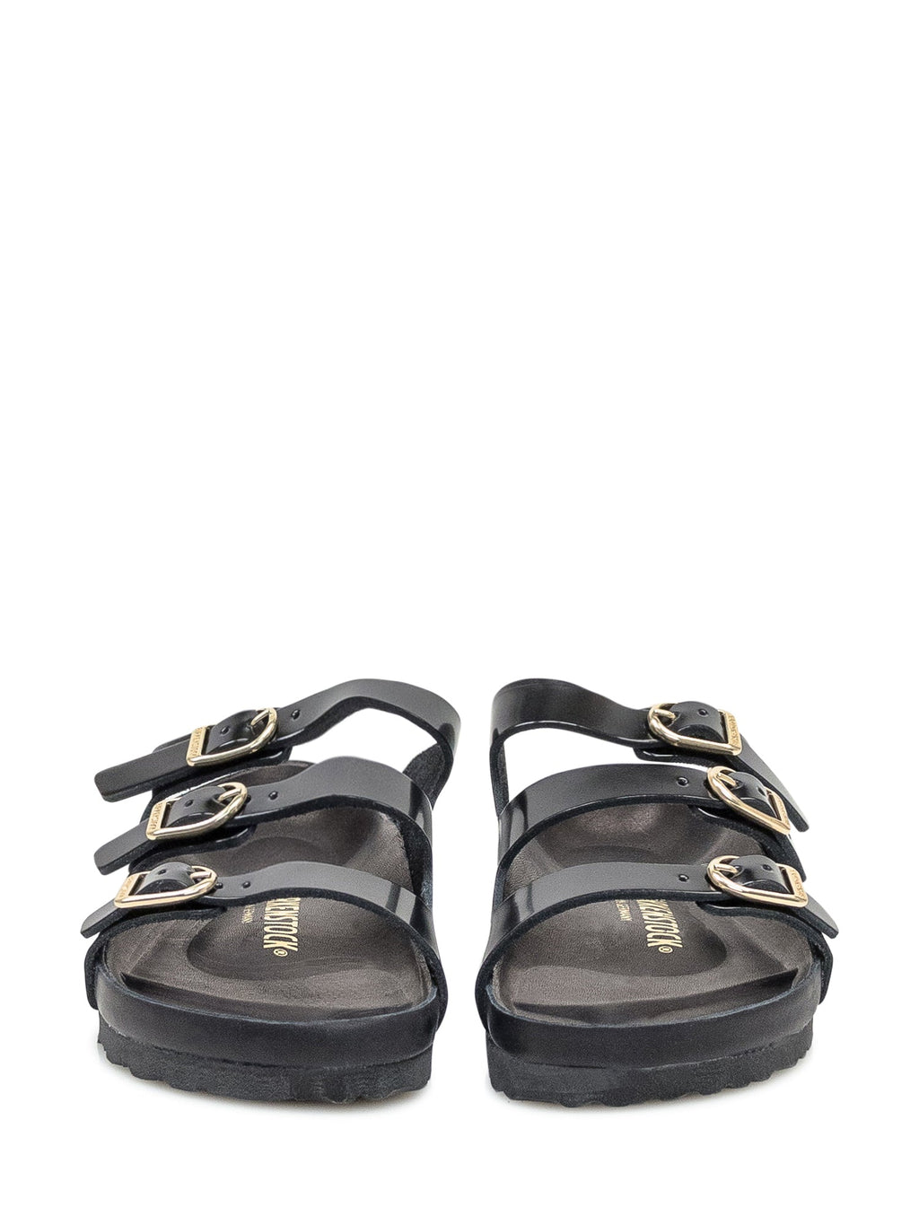 Arizona Black Patent Sandal With Three Straps Birkenstock – Гарантія оригінальності – вид ззаду