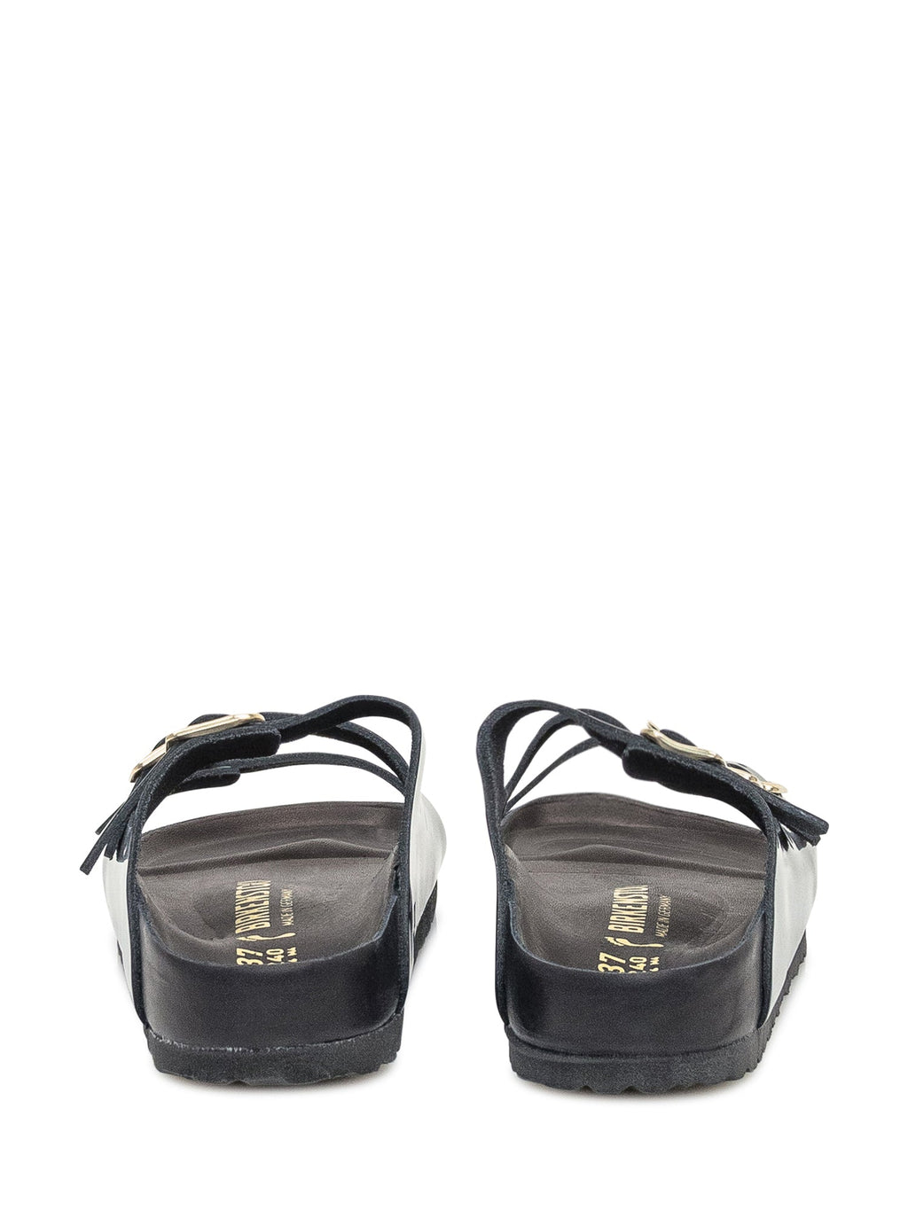 Arizona Black Patent Sandal With Three Straps Birkenstock – Гарантія оригінальності – детальний вид