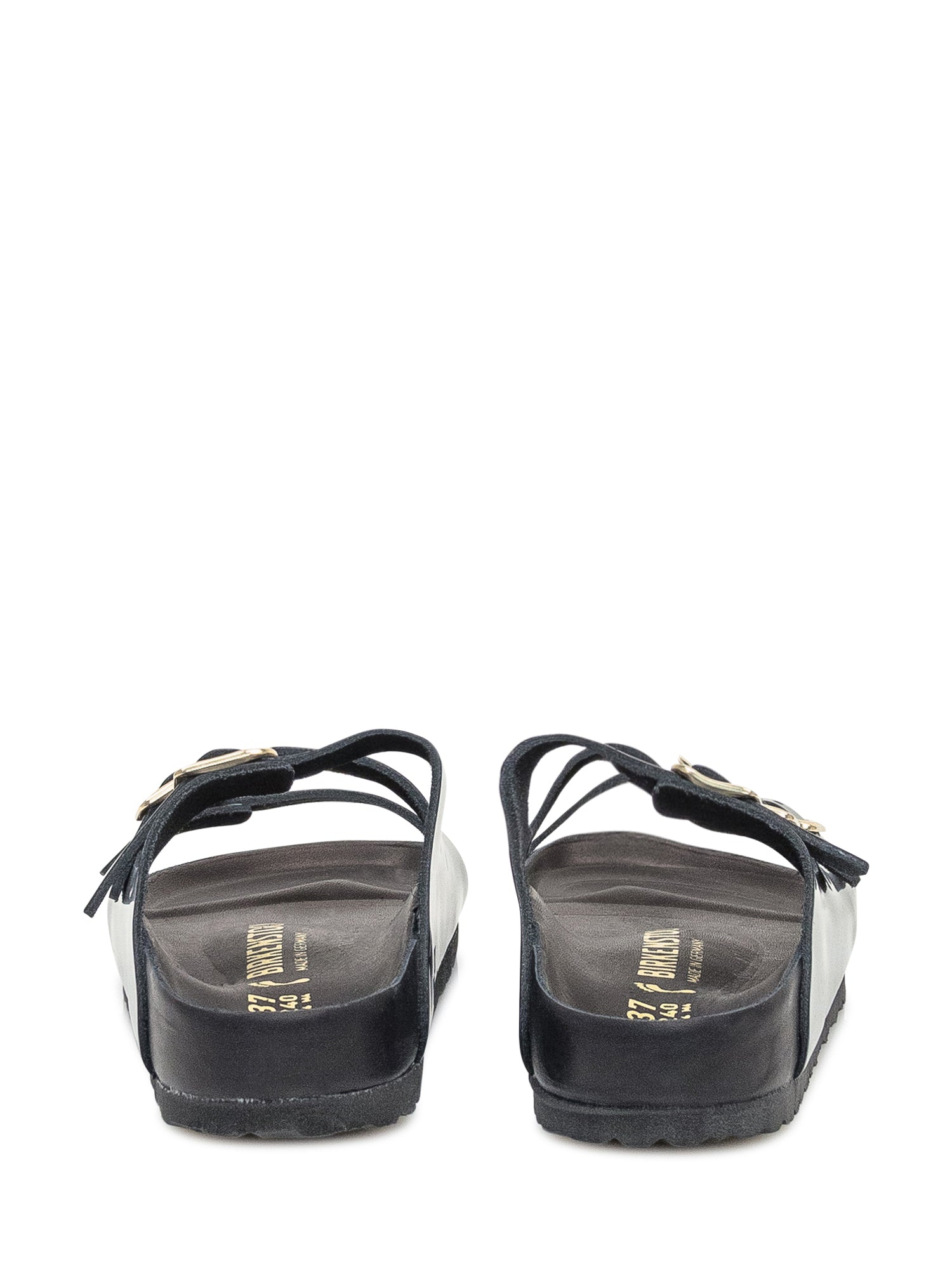 Arizona Black Patent Sandal With Three Straps Birkenstock – Гарантія оригінальності – детальний вид - BIRKENSTOCK
