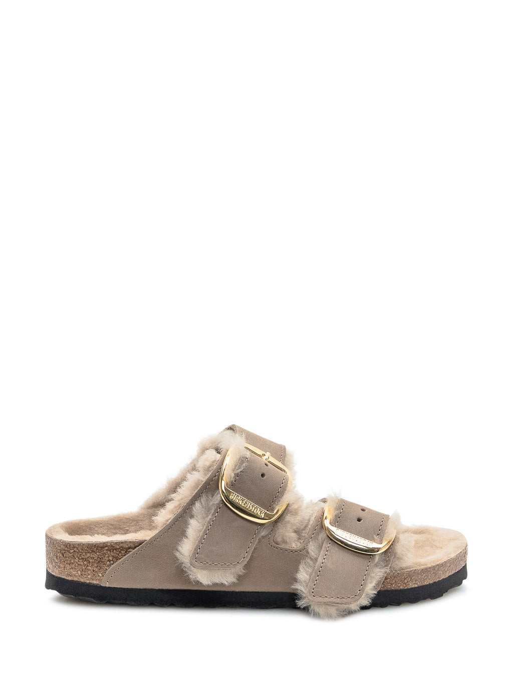 Arizona Shearling Sandals With Gold Buckle Birkenstock – Гарантія оригінальності – боковий вид