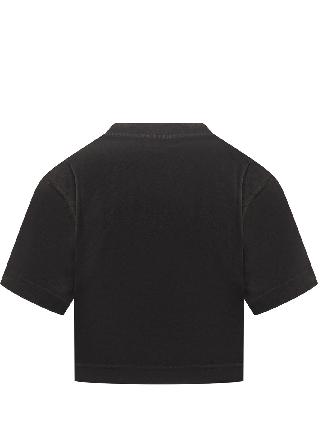 Black Crop T Shirt With White Logo Off-white – Гарантія оригінальності – вид ззаду
