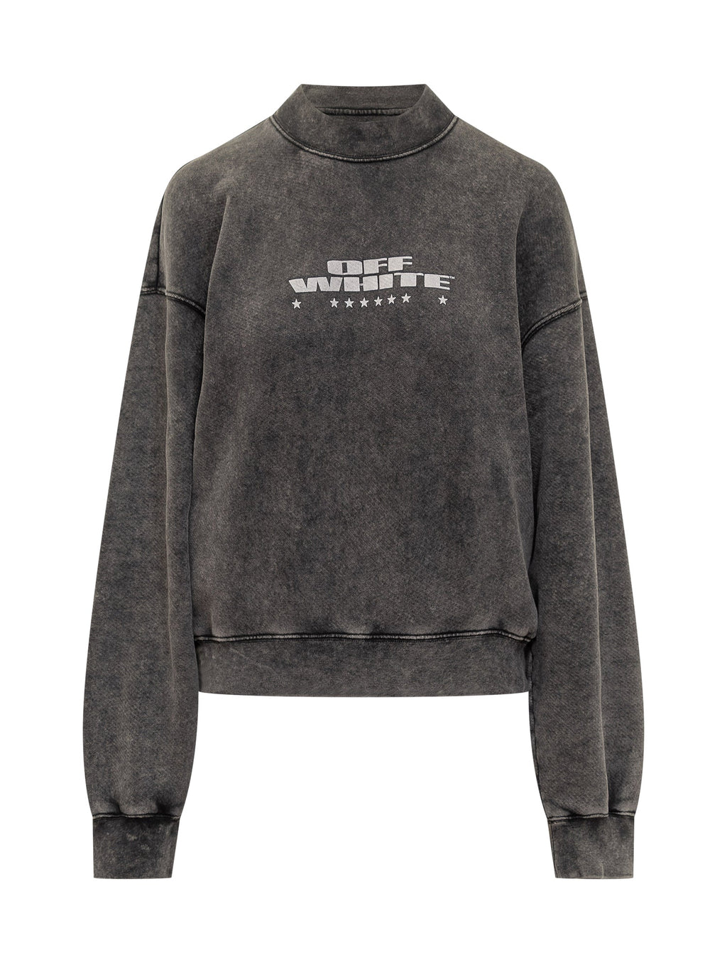 Black Washed Sweatshirt With Logo Off-white оригінал – Купити в Україні – боковий вид