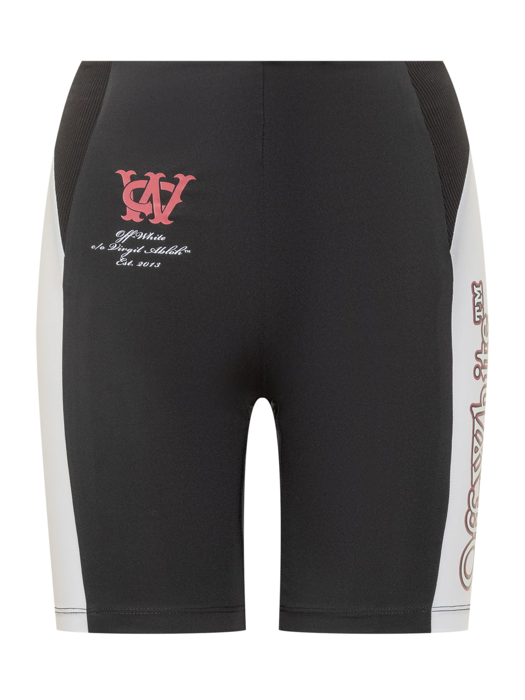 Оригінальна Black Cycling Shorts With Side Print Off-white – боковий вид