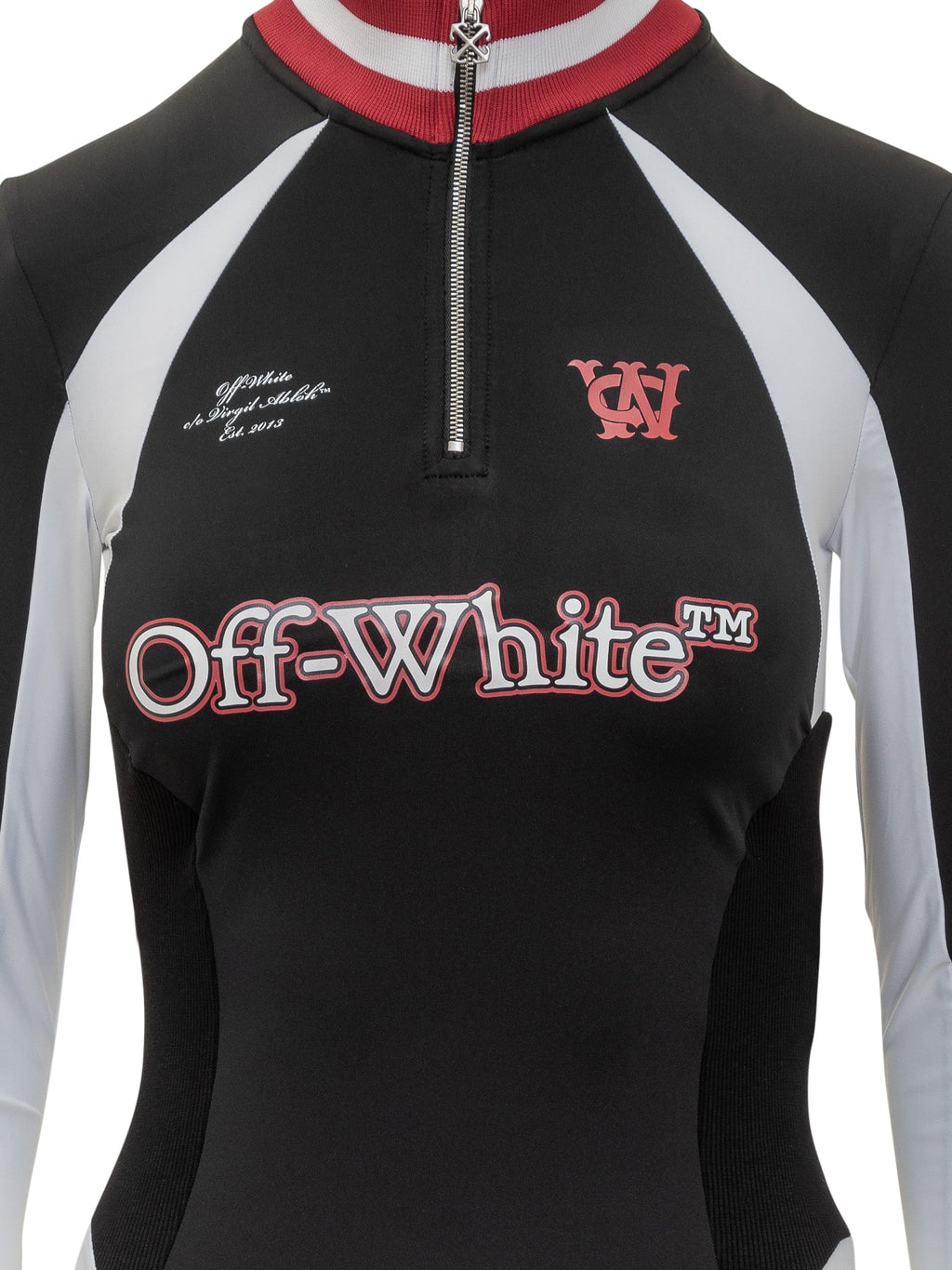 Оригінальна Black MIDI Dress With Zip And Logo Off-white – збільшений вид