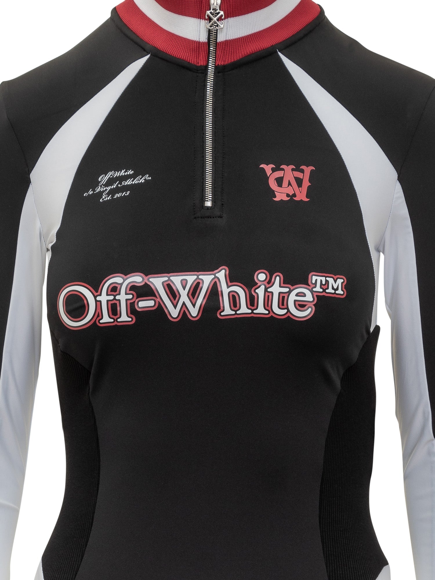 Оригінальна Black MIDI Dress With Zip And Logo Off-white – збільшений вид