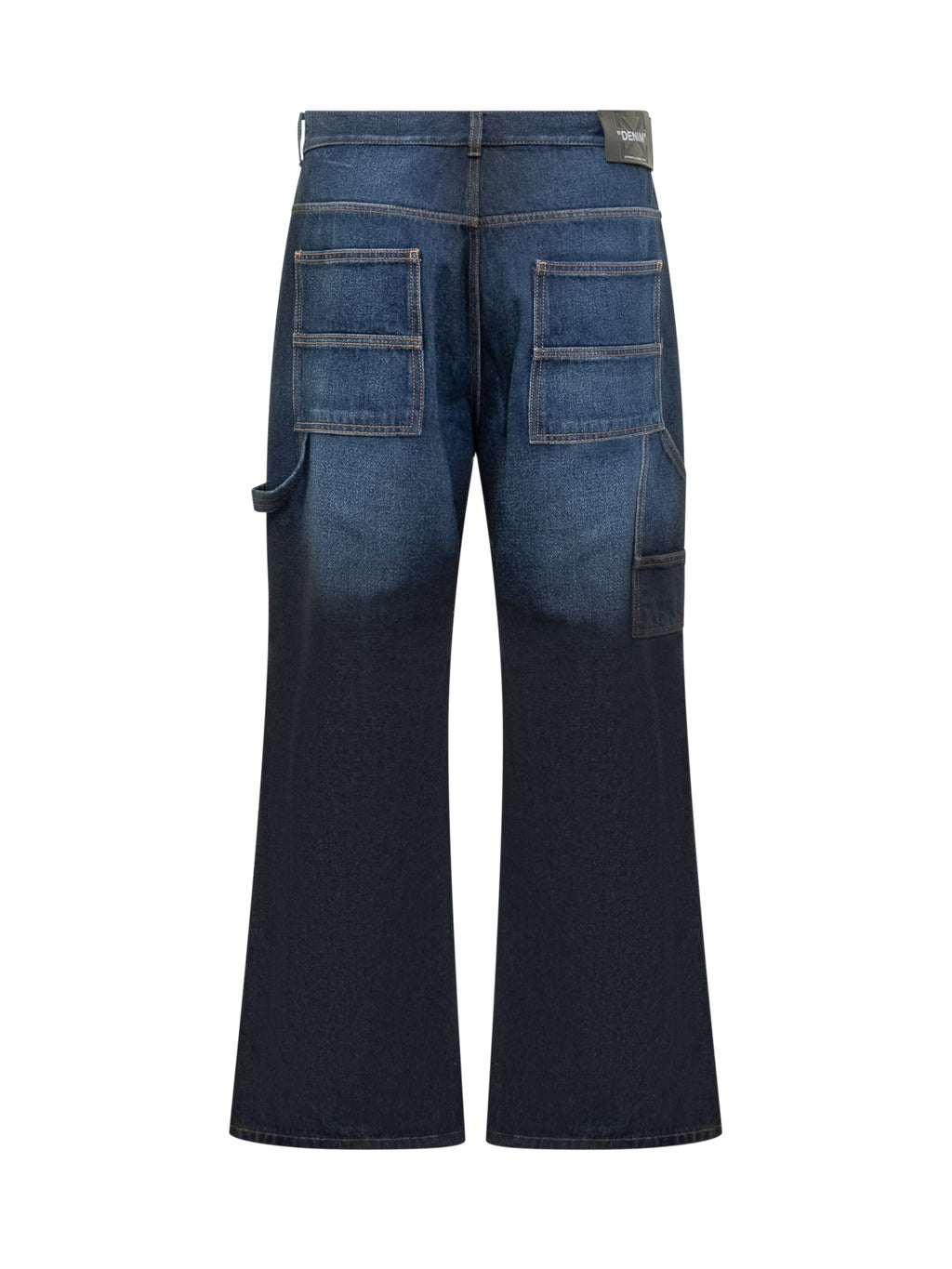 Оригінальна Wide Leg Blue Denim Jeans Off-white – вид ззаду