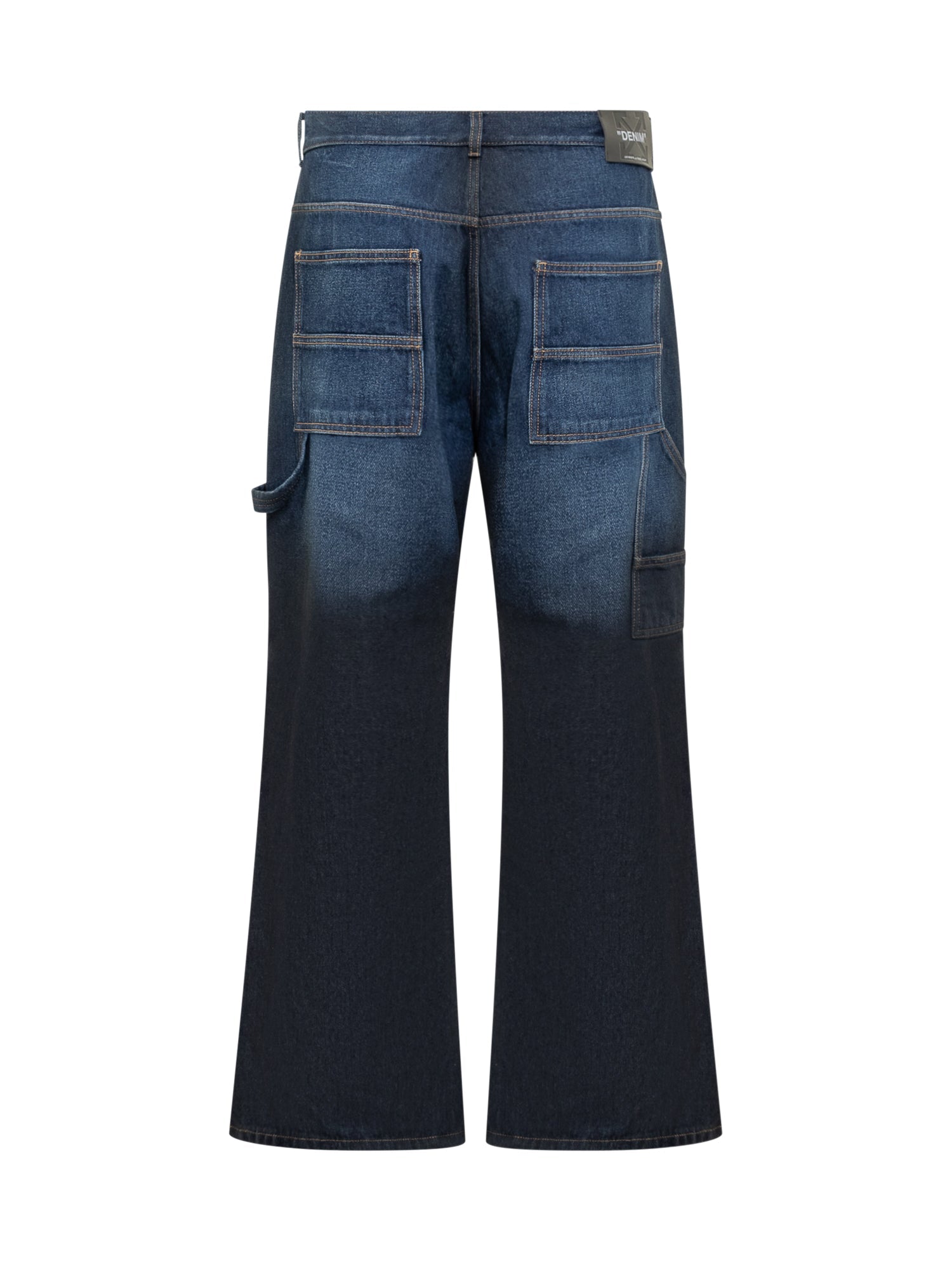Оригінальна Wide Leg Blue Denim Jeans Off-white – вид ззаду