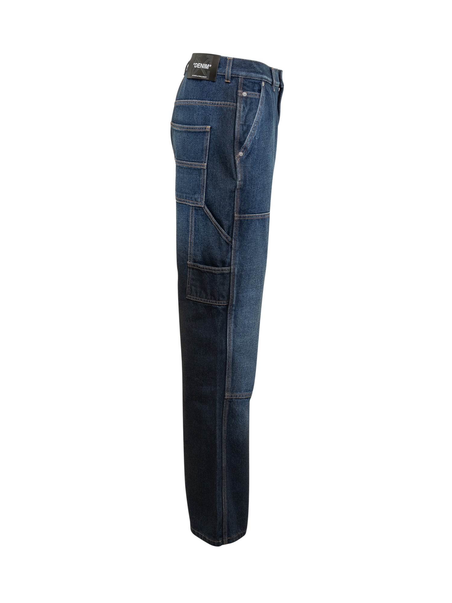 Оригінальна Wide Leg Blue Denim Jeans Off-white – детальний вид